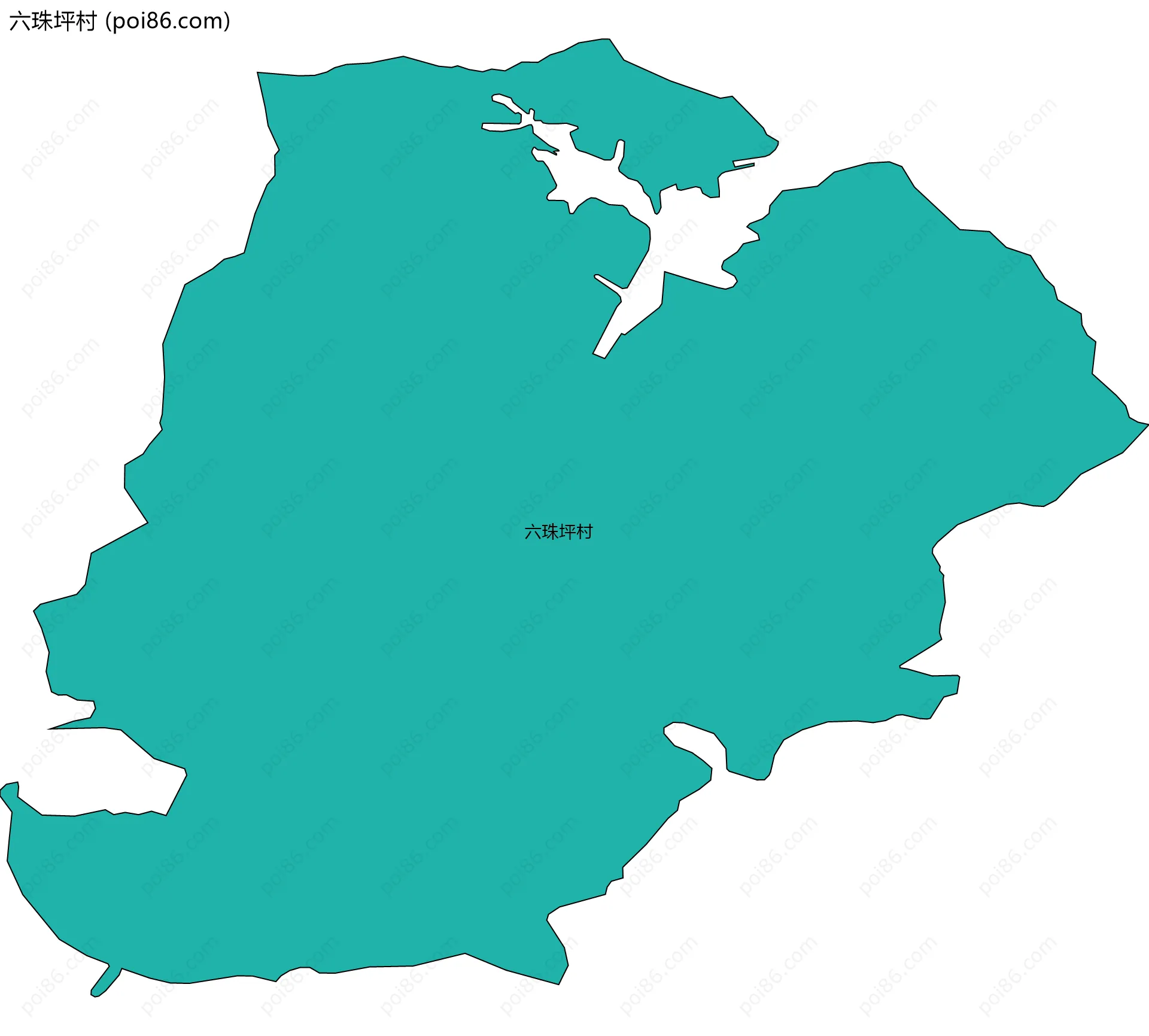 六珠坪村边界地图