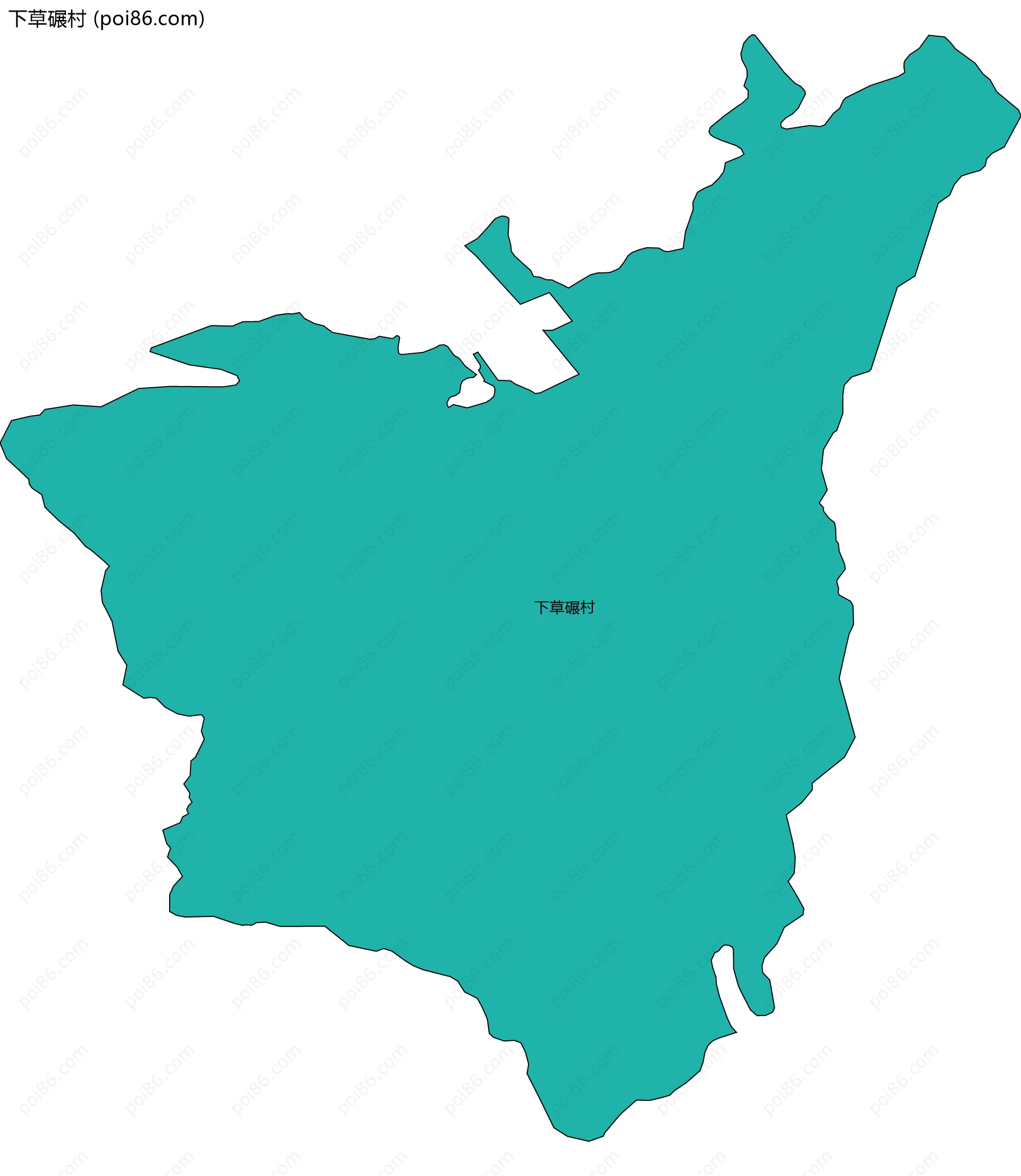 下草碾村边界地图