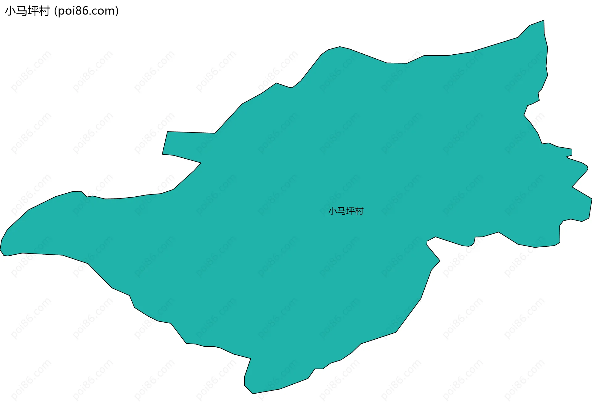 小马坪村边界地图