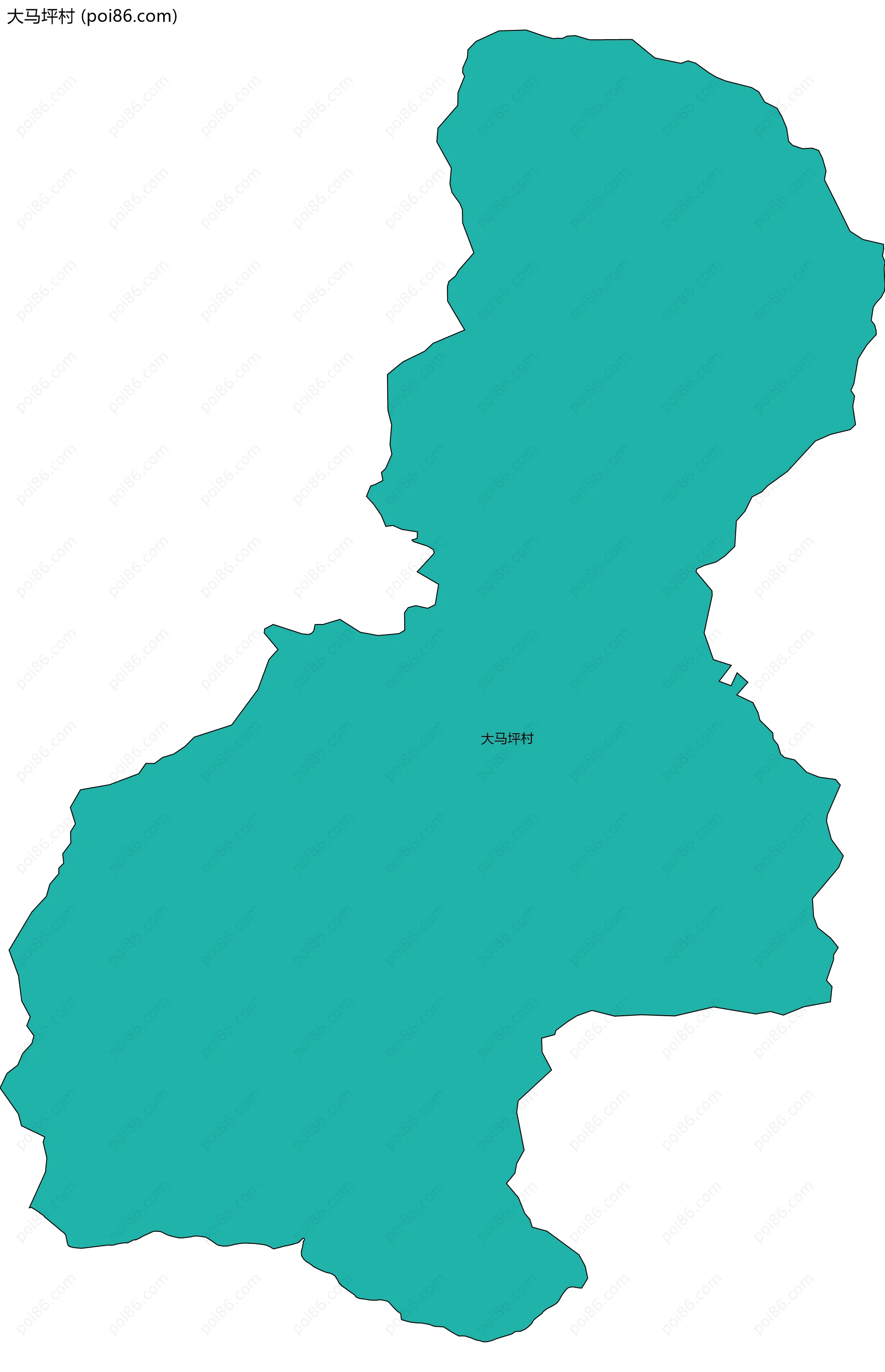 大马坪村边界地图