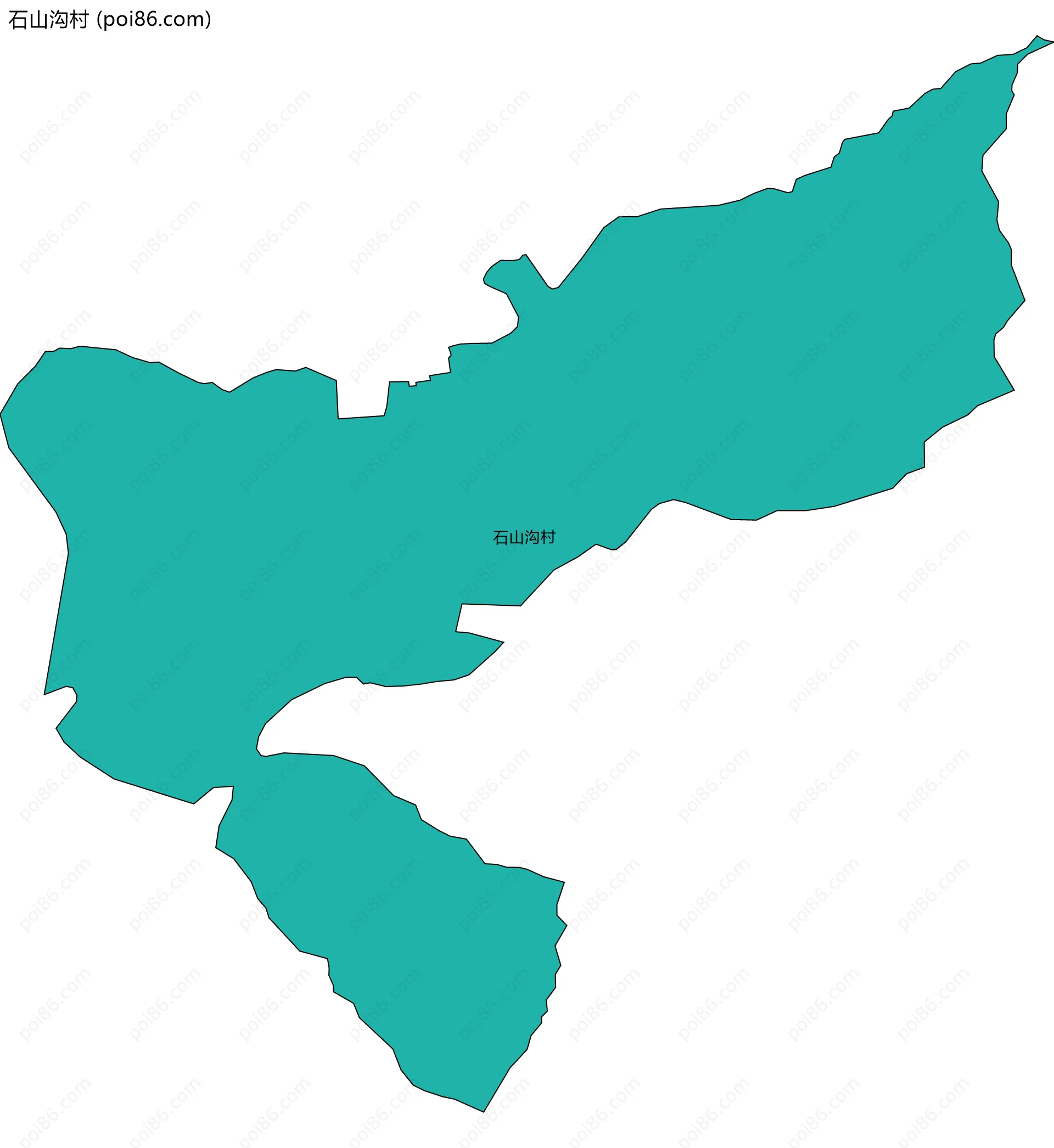 石山沟村边界地图