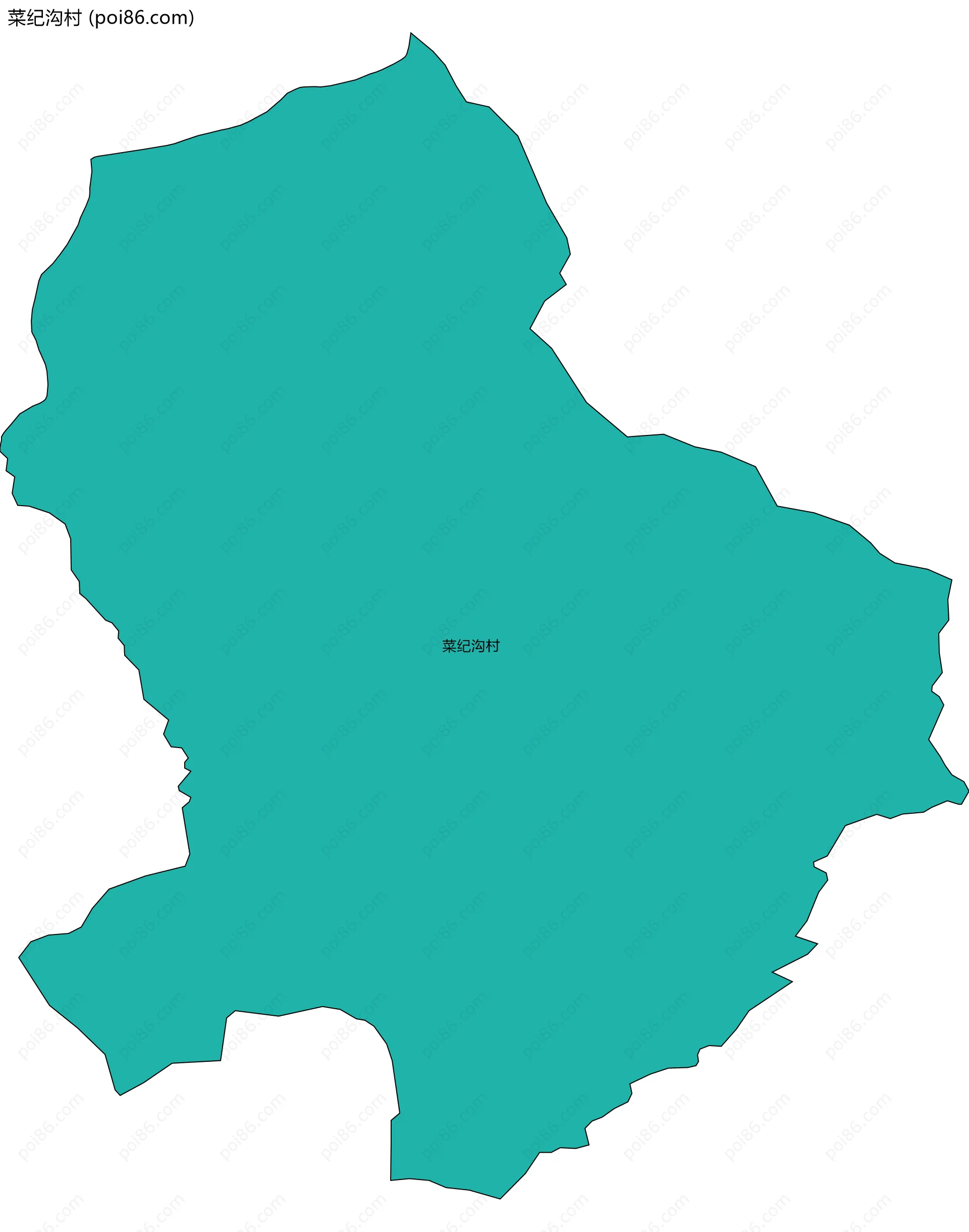 菜纪沟村边界地图