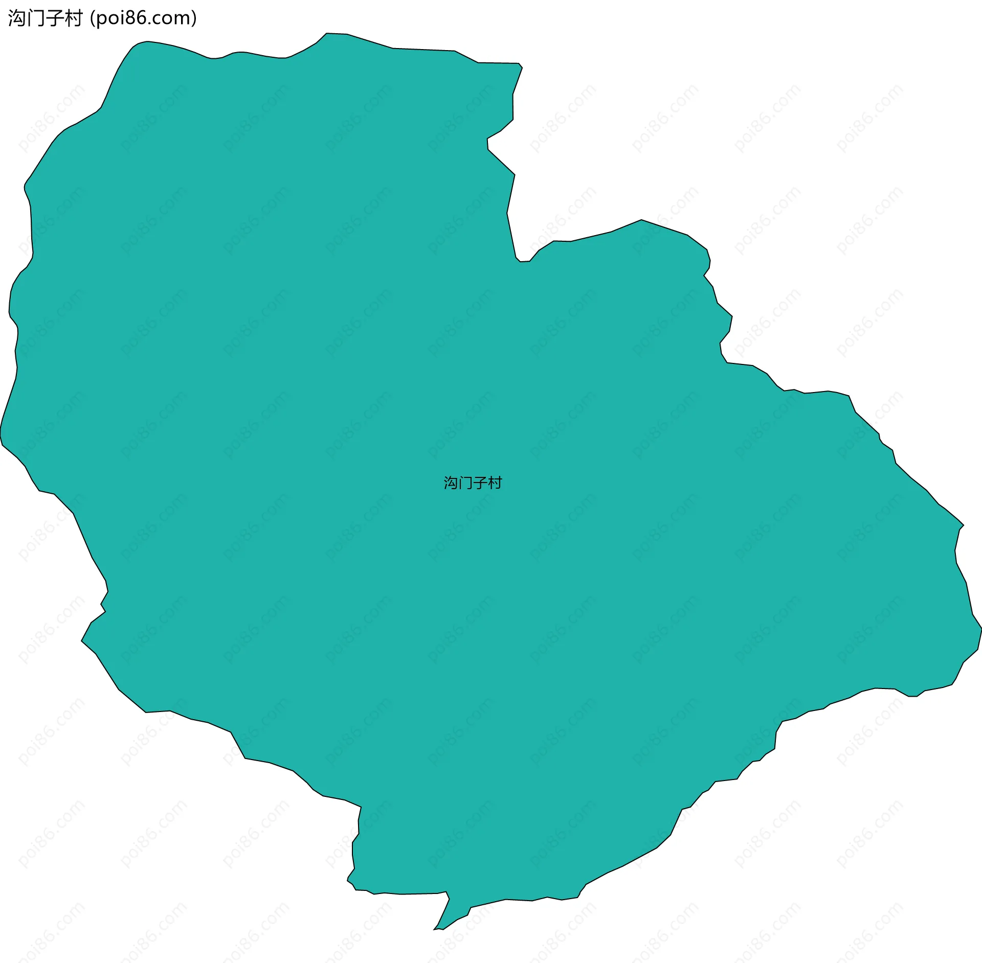 沟门子村边界地图
