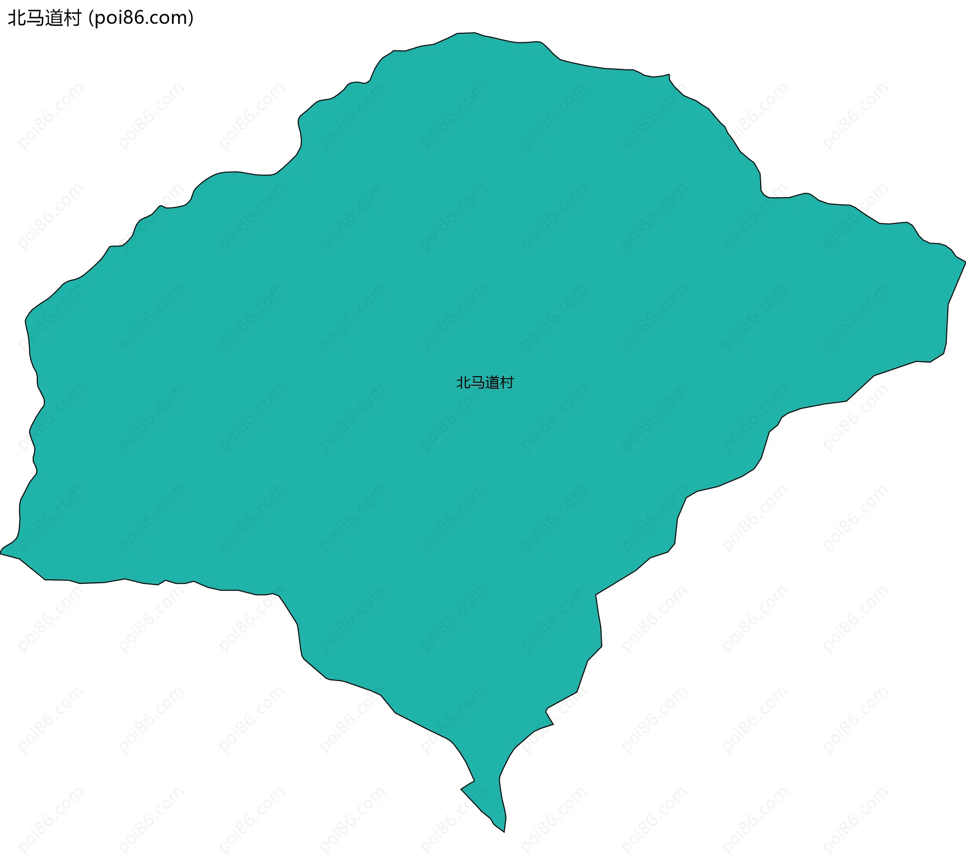 北马道村边界地图