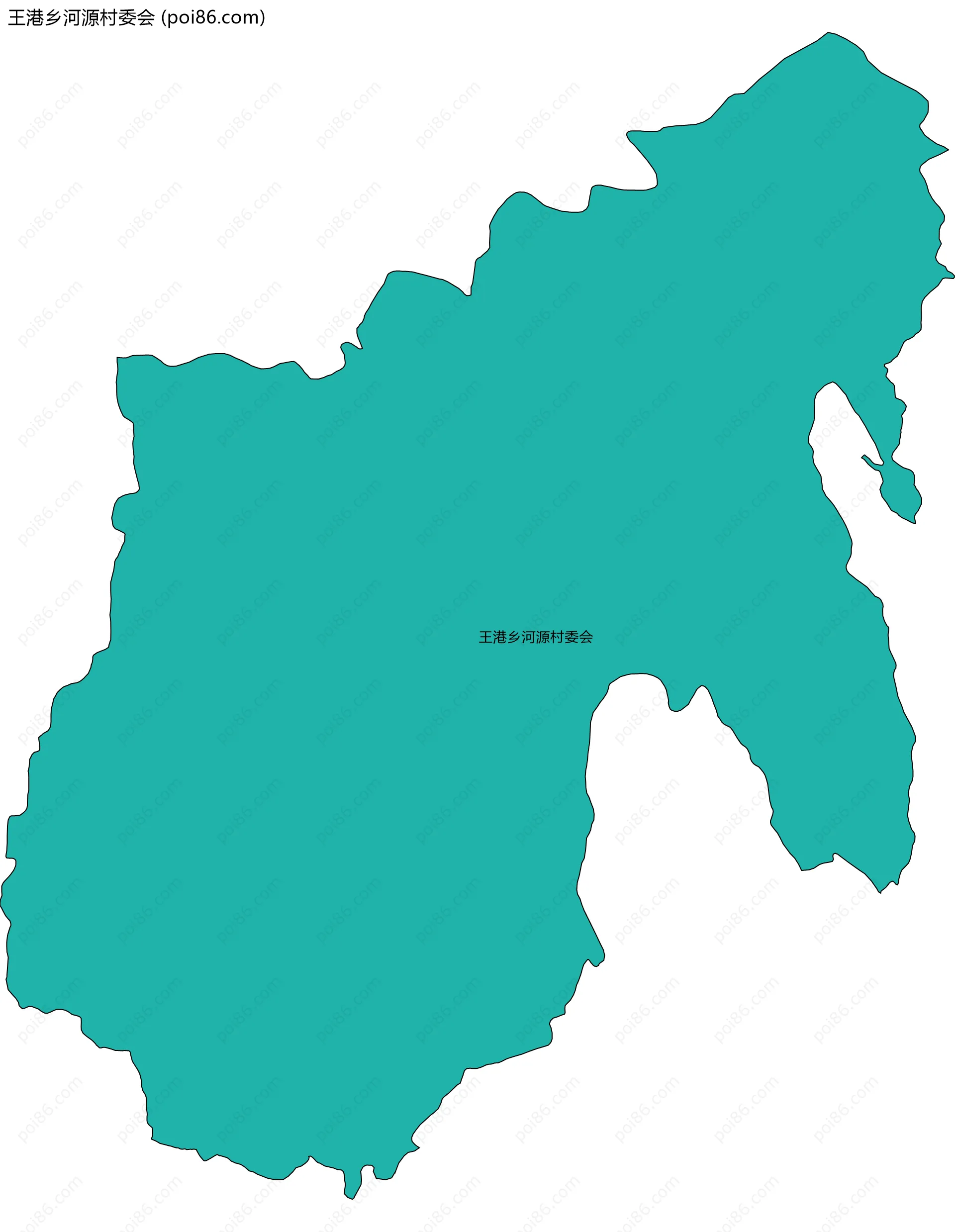 王港乡河源村委会边界地图