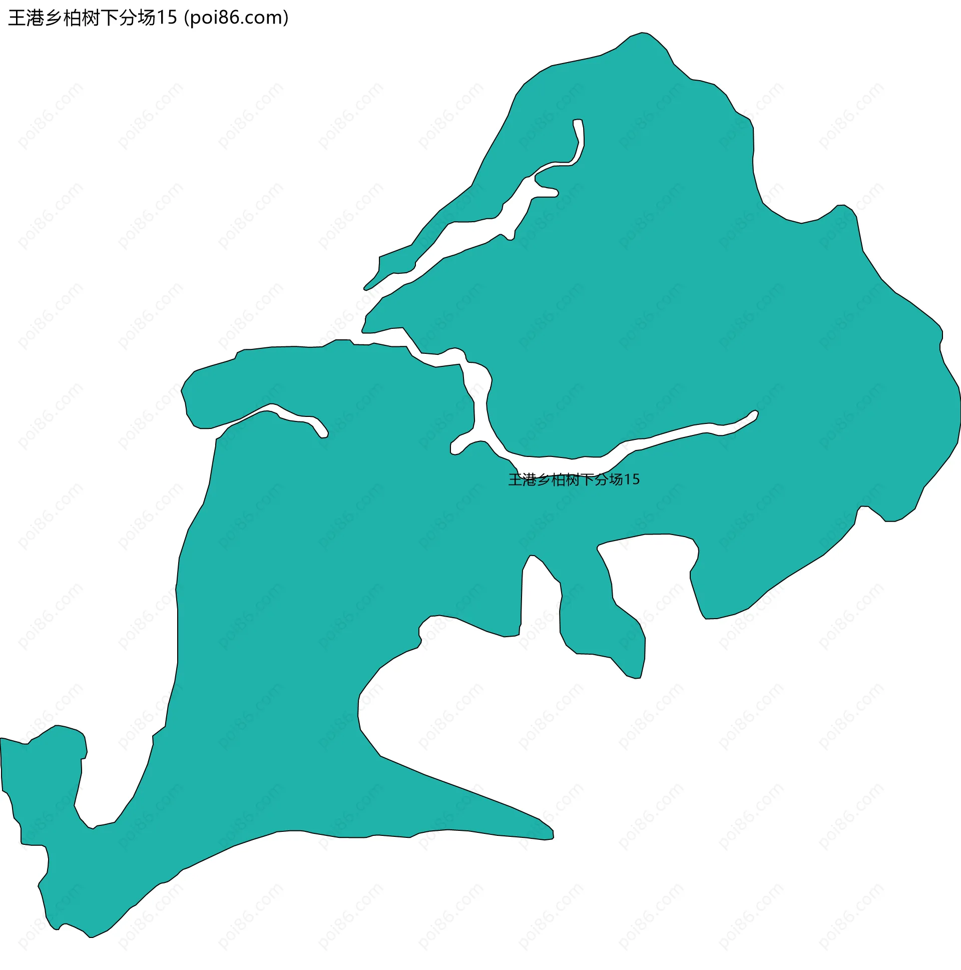 王港乡柏树下分场15边界地图