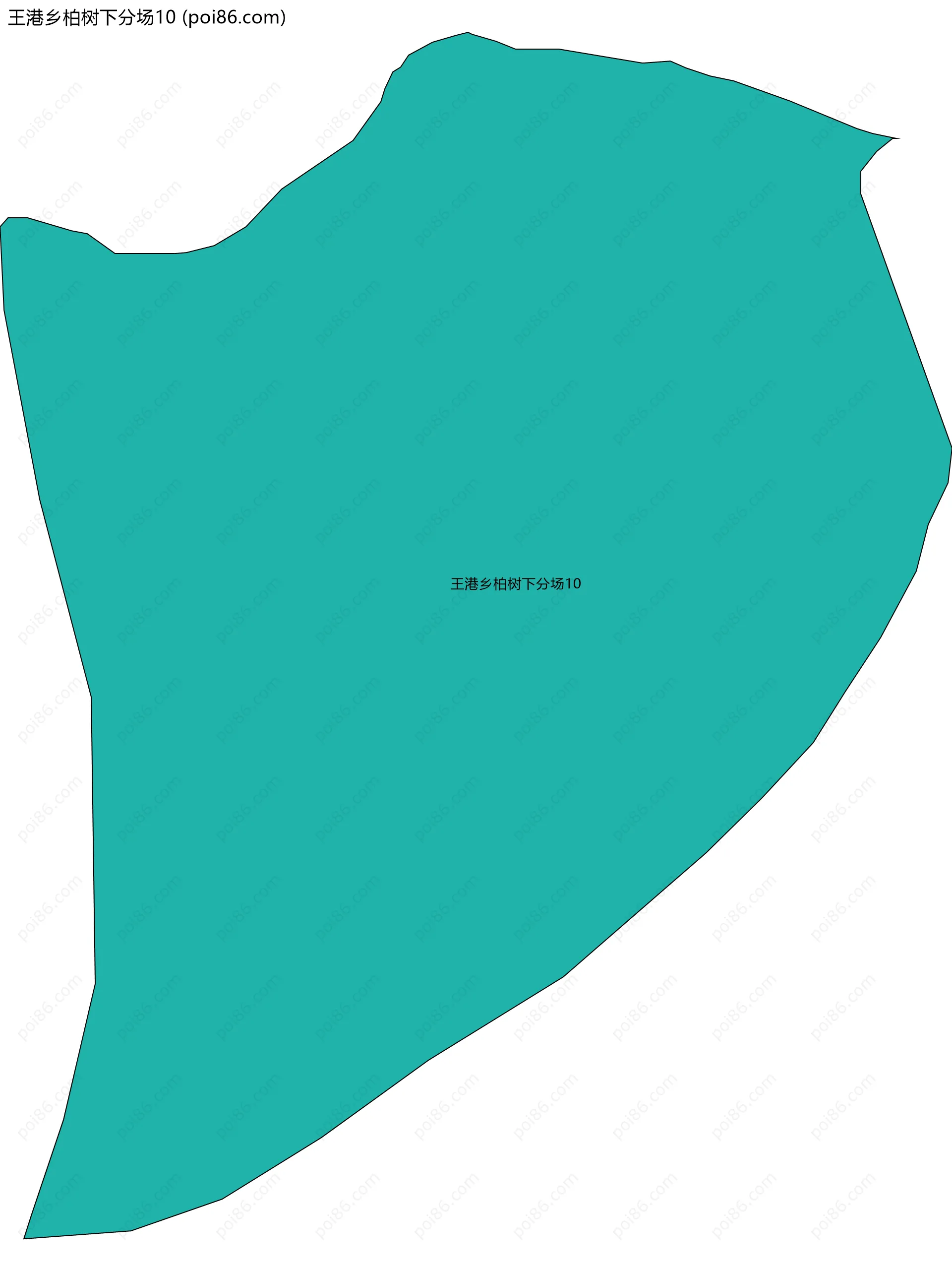 王港乡柏树下分场10边界地图