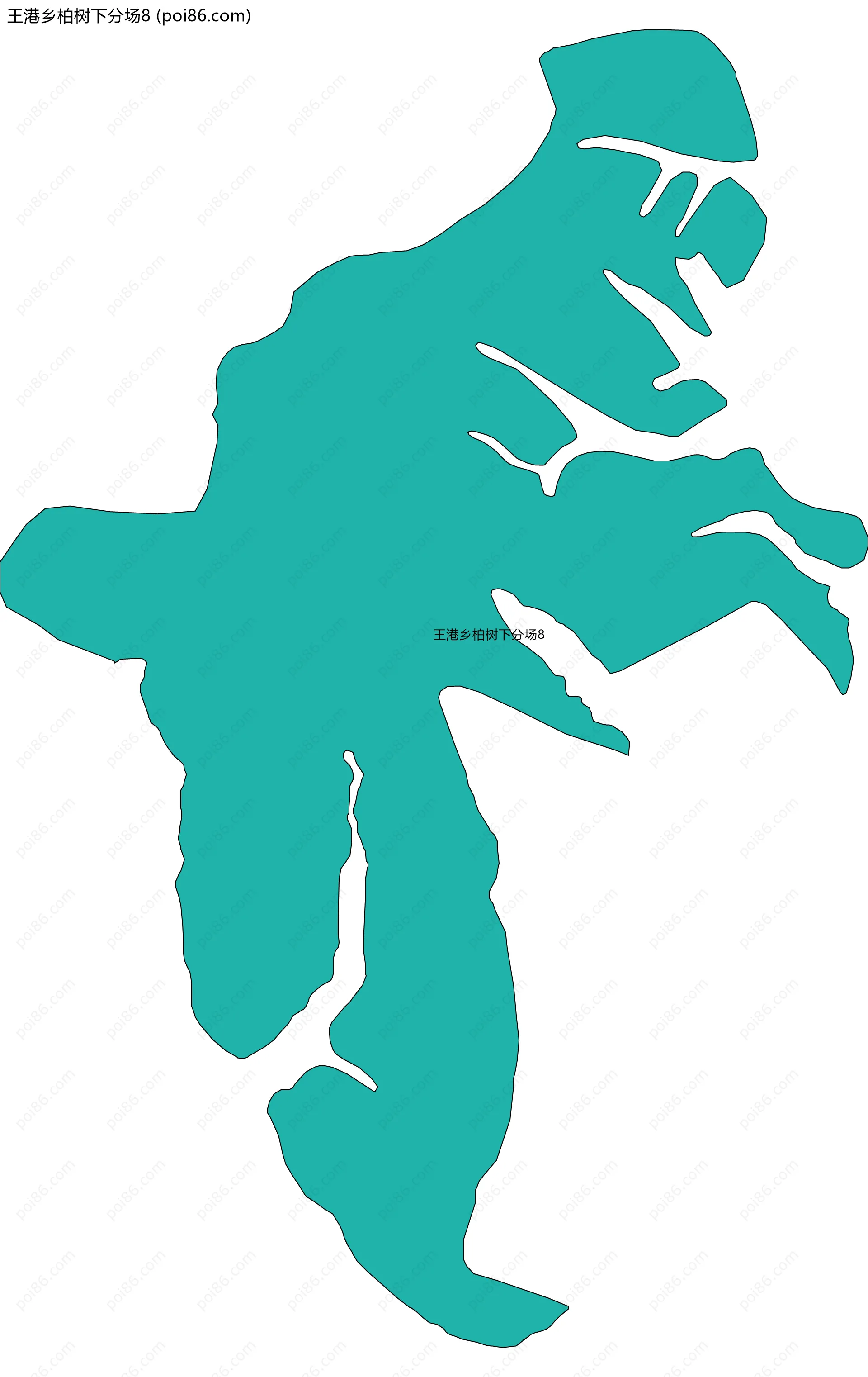 王港乡柏树下分场8边界地图