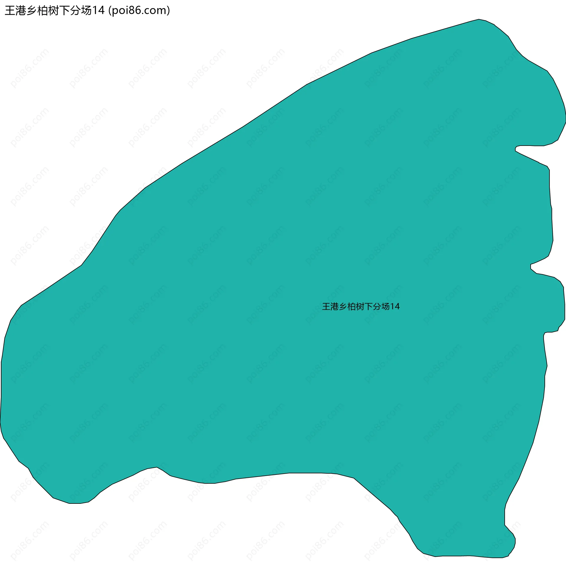 王港乡柏树下分场14边界地图