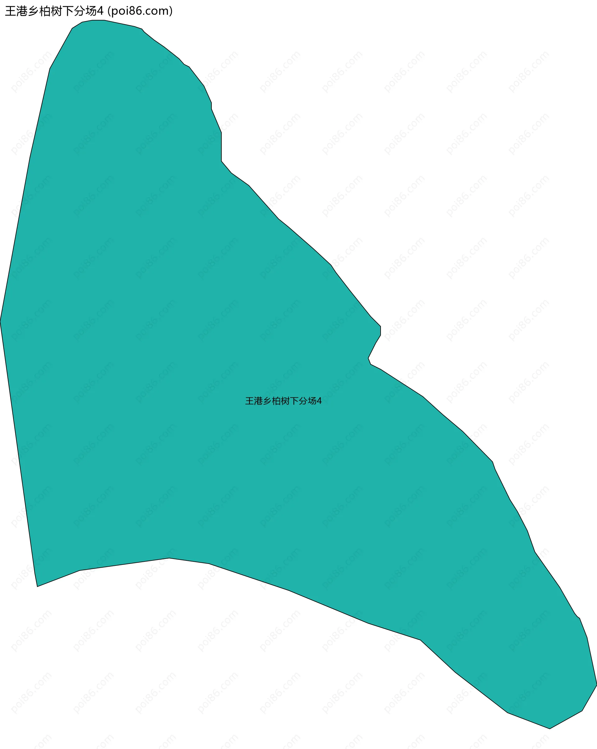 王港乡柏树下分场4边界地图