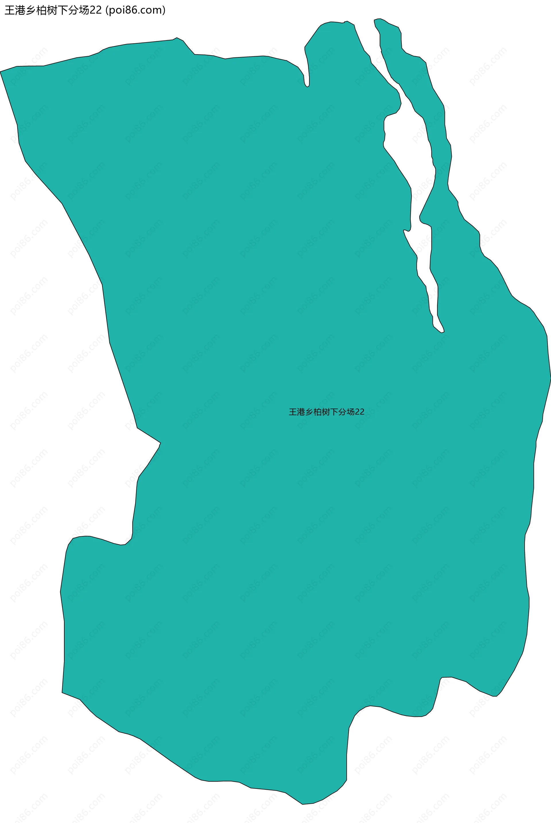 王港乡柏树下分场22边界地图