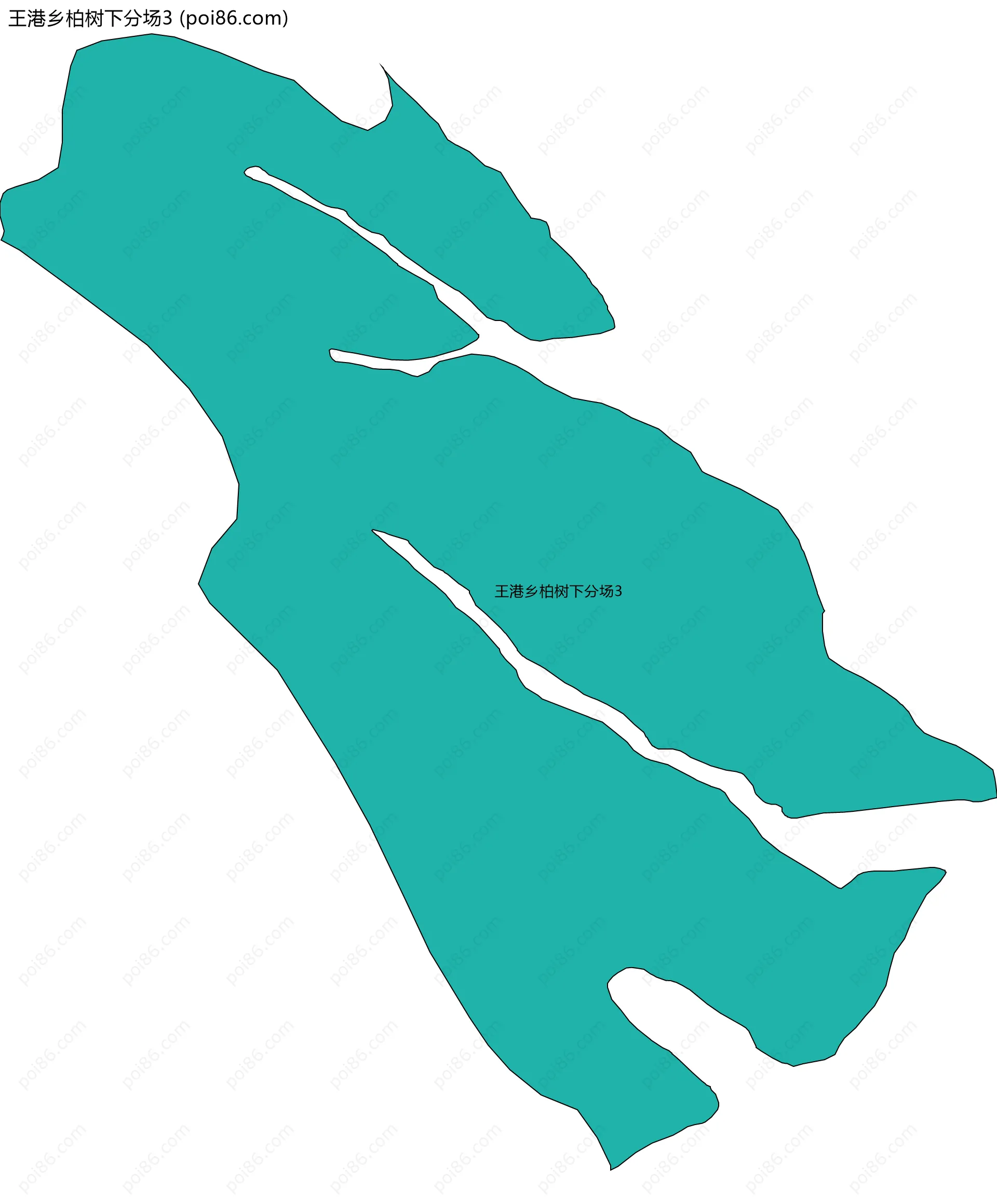 王港乡柏树下分场3边界地图