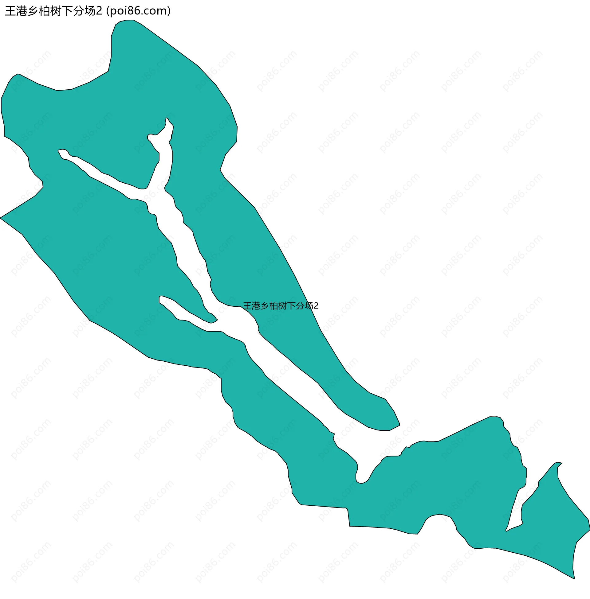 王港乡柏树下分场2边界地图