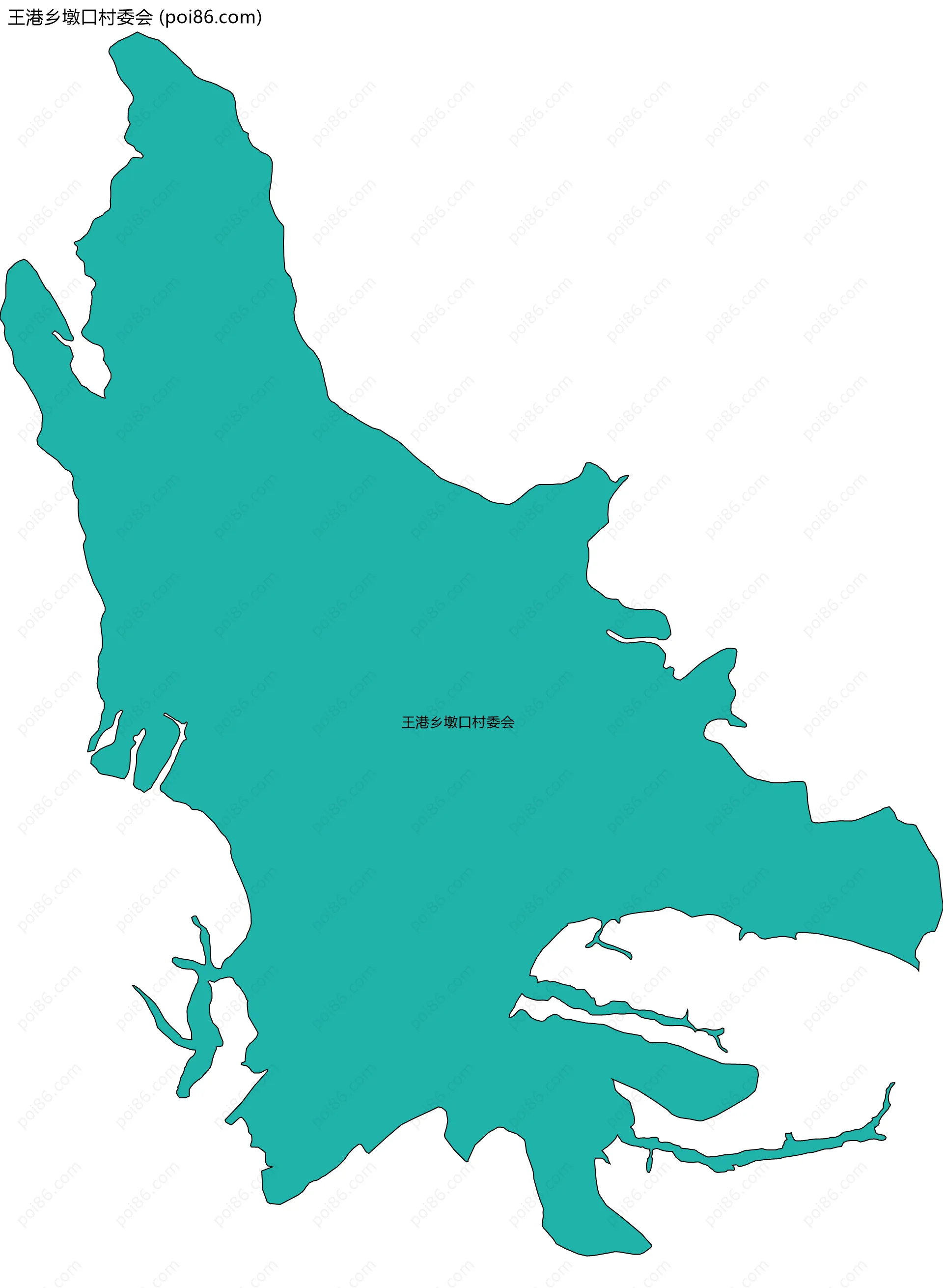 王港乡墩口村委会边界地图