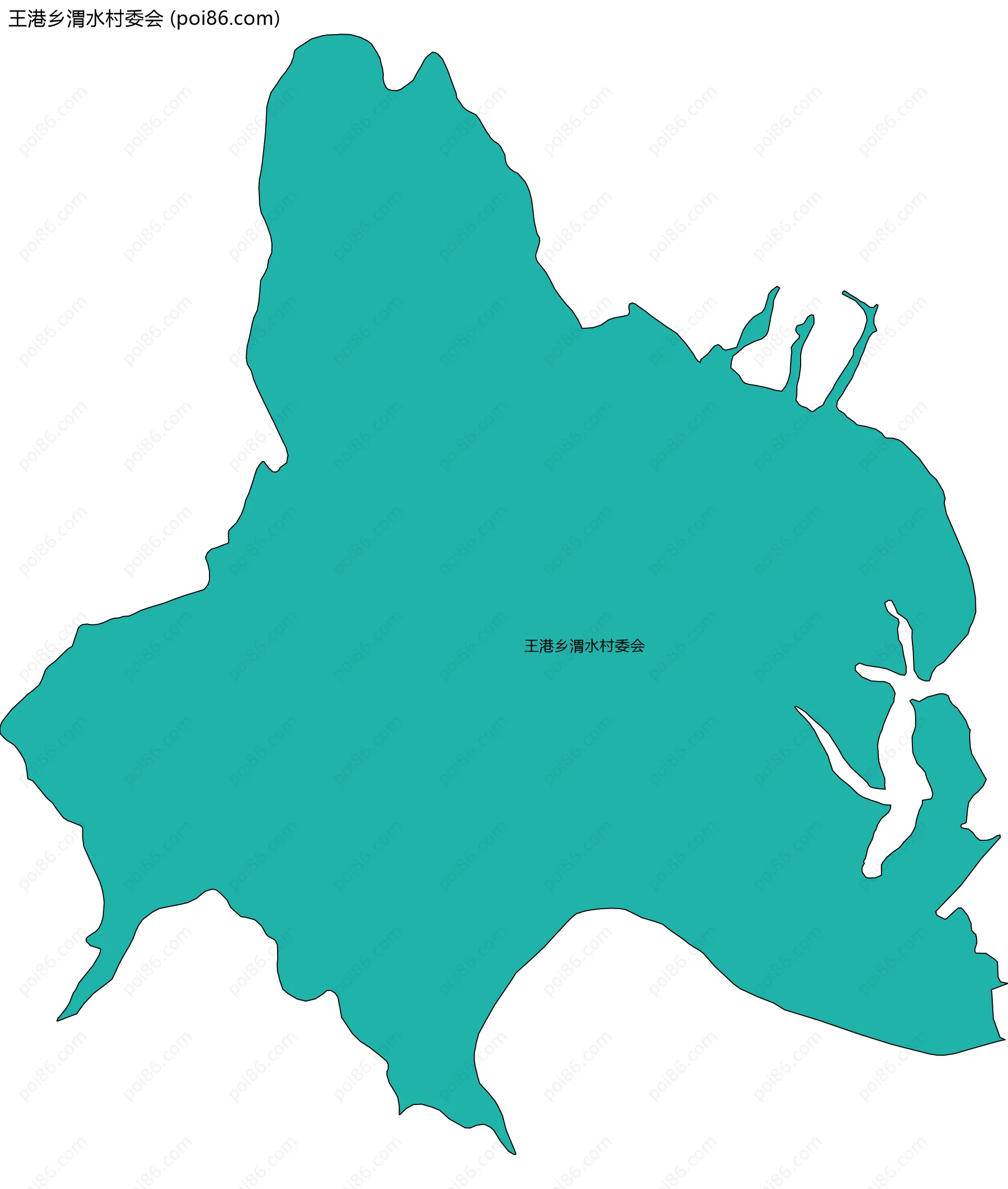 王港乡渭水村委会边界地图