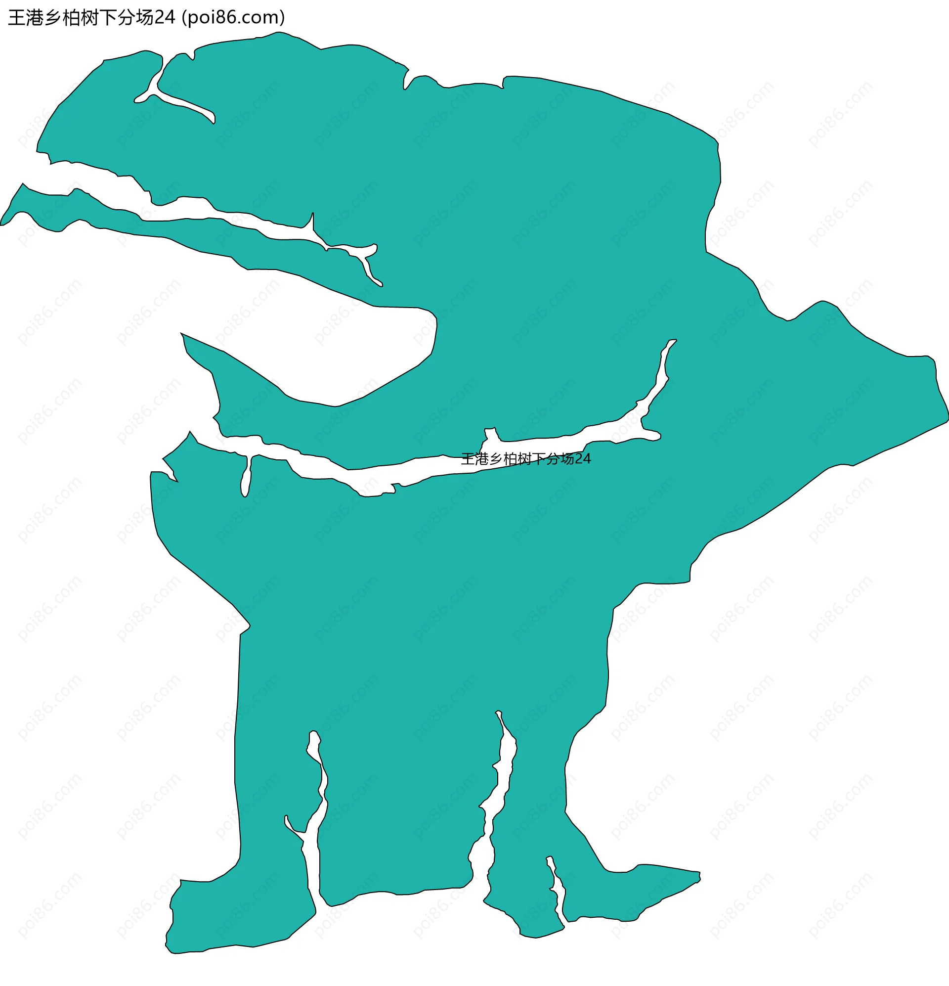 王港乡柏树下分场24边界地图
