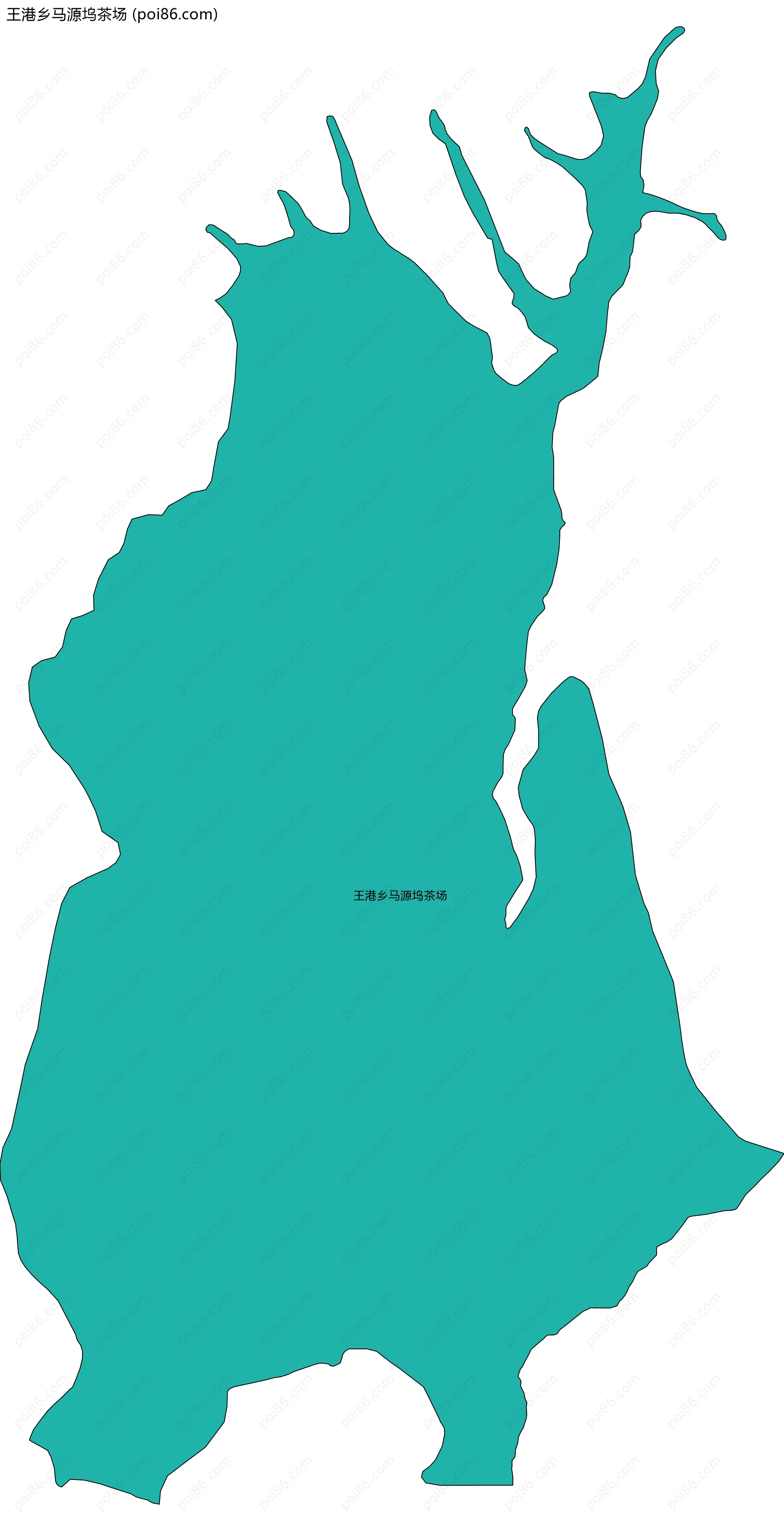 王港乡马源坞茶场边界地图