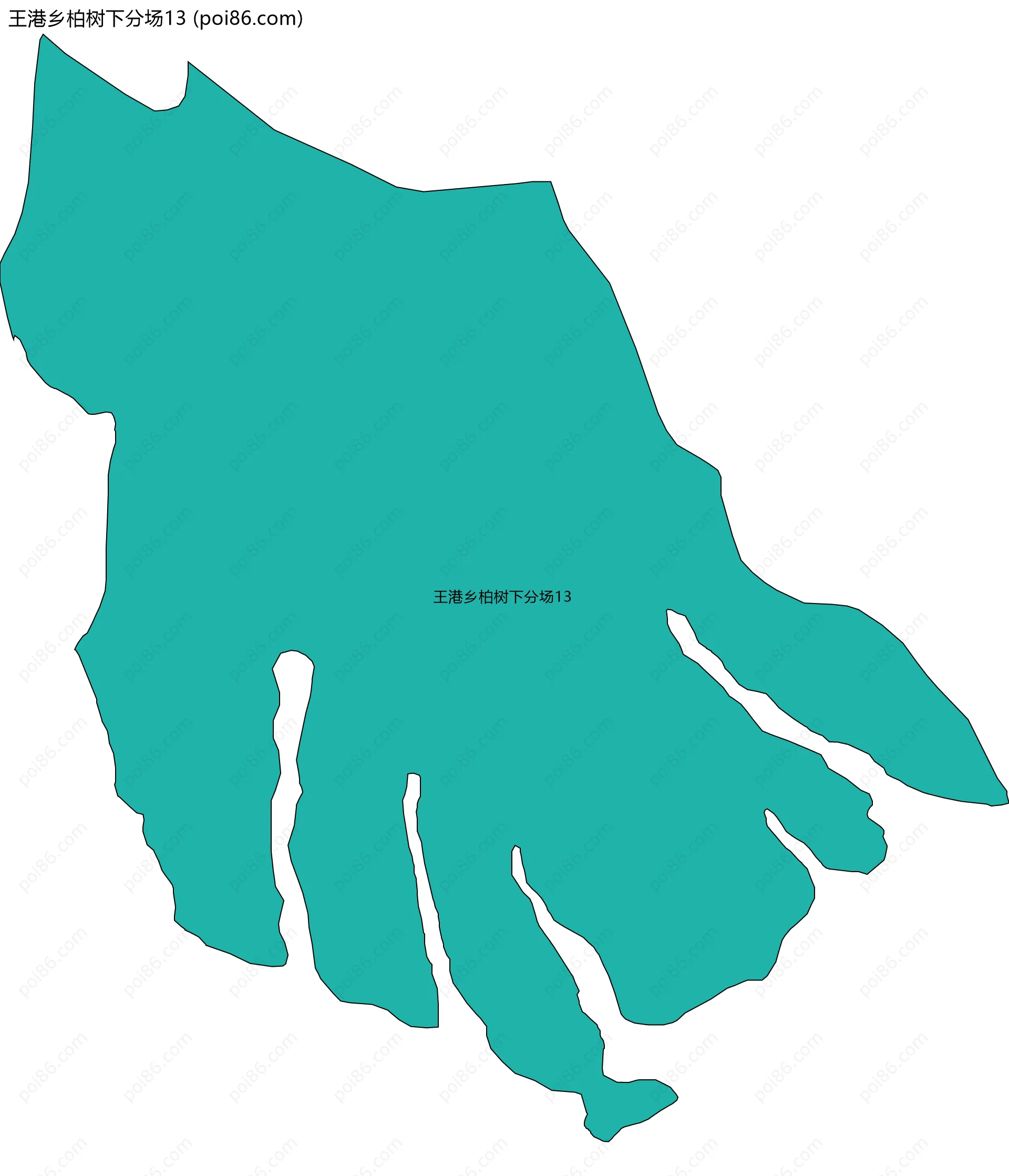 王港乡柏树下分场13边界地图