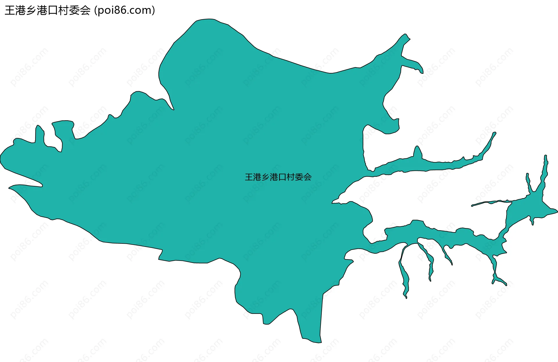 王港乡港口村委会边界地图