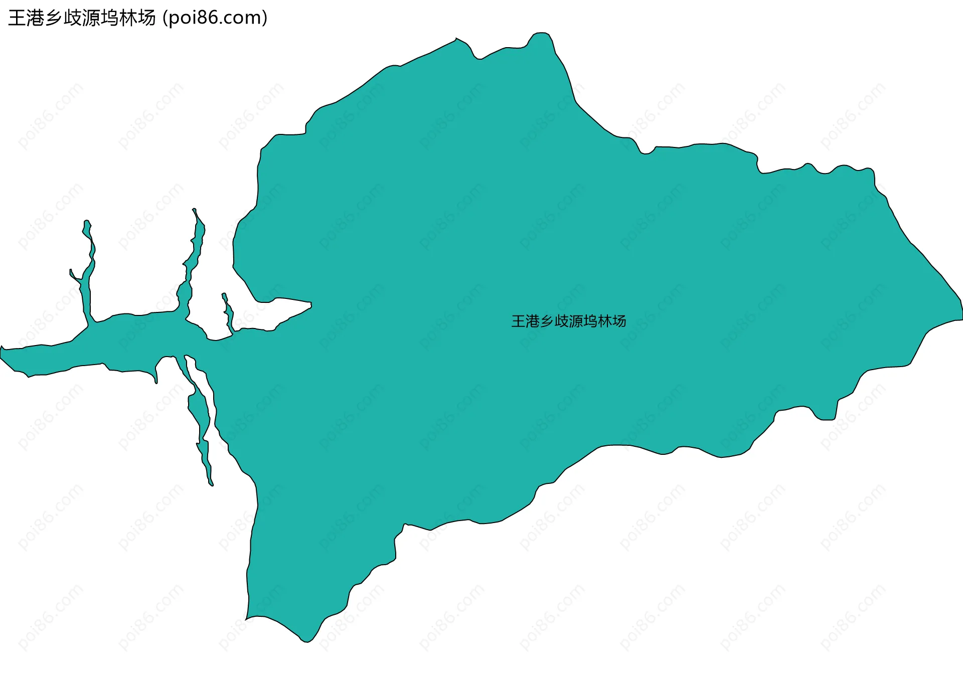 王港乡歧源坞林场边界地图
