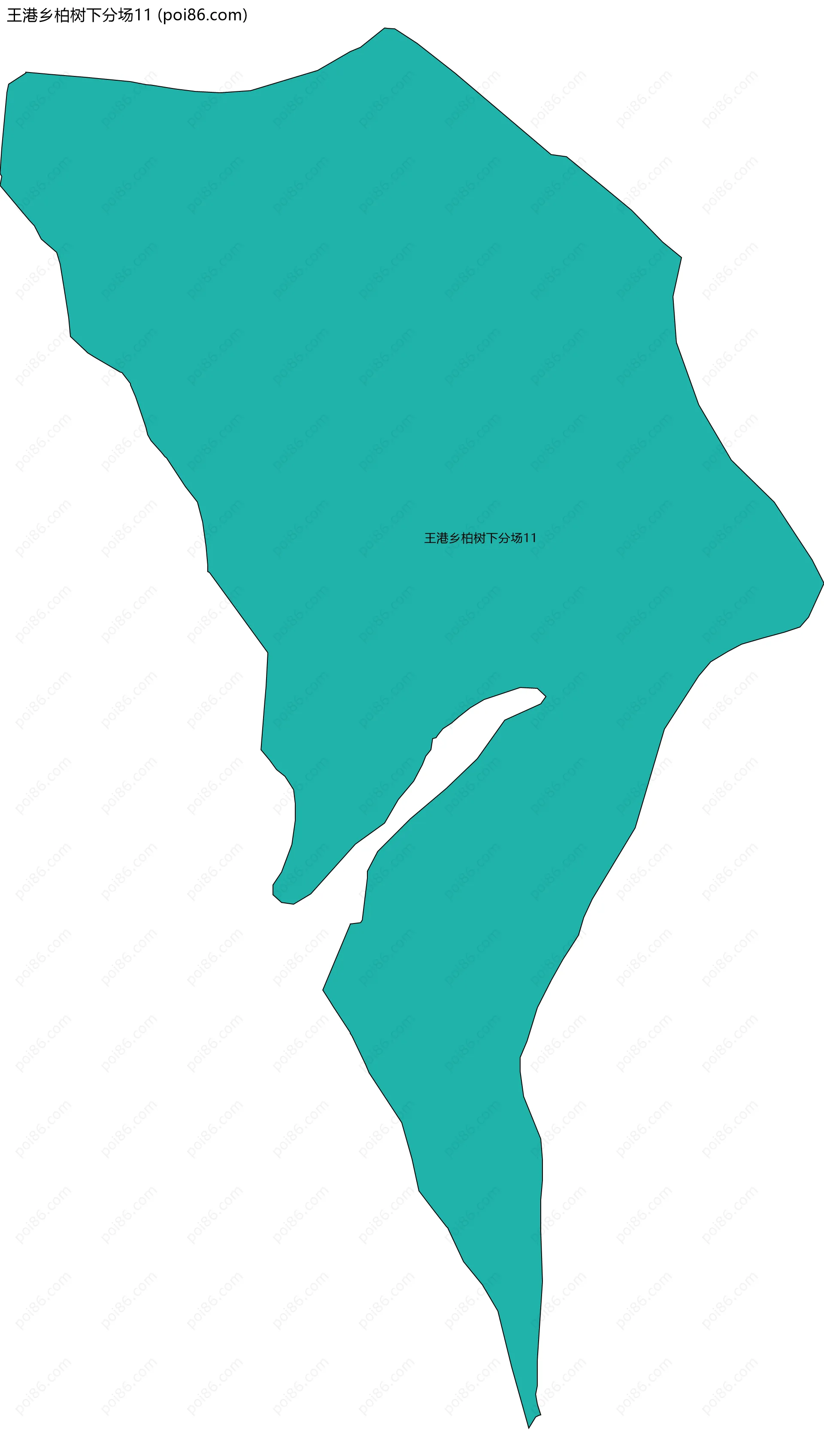 王港乡柏树下分场11边界地图