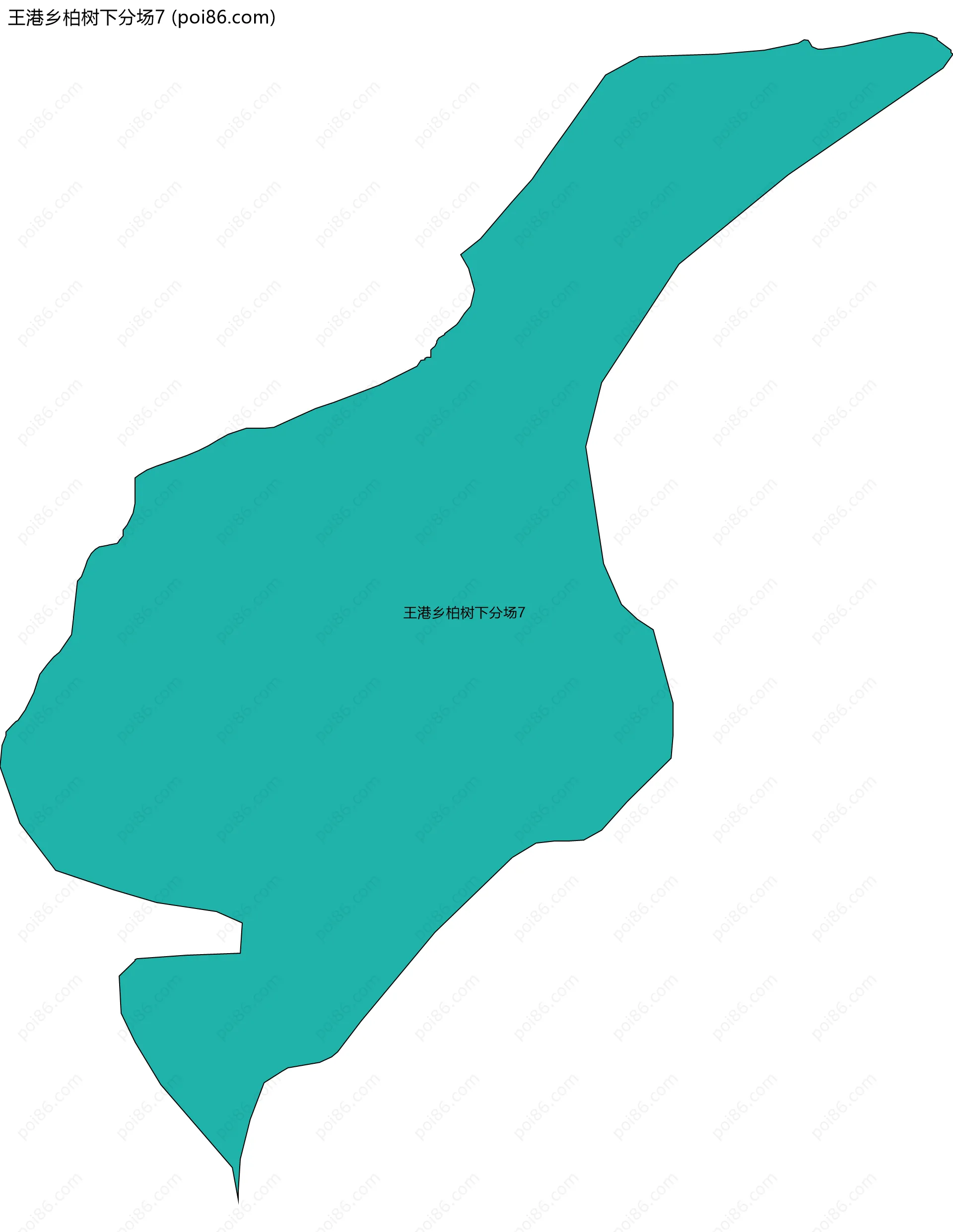王港乡柏树下分场7边界地图