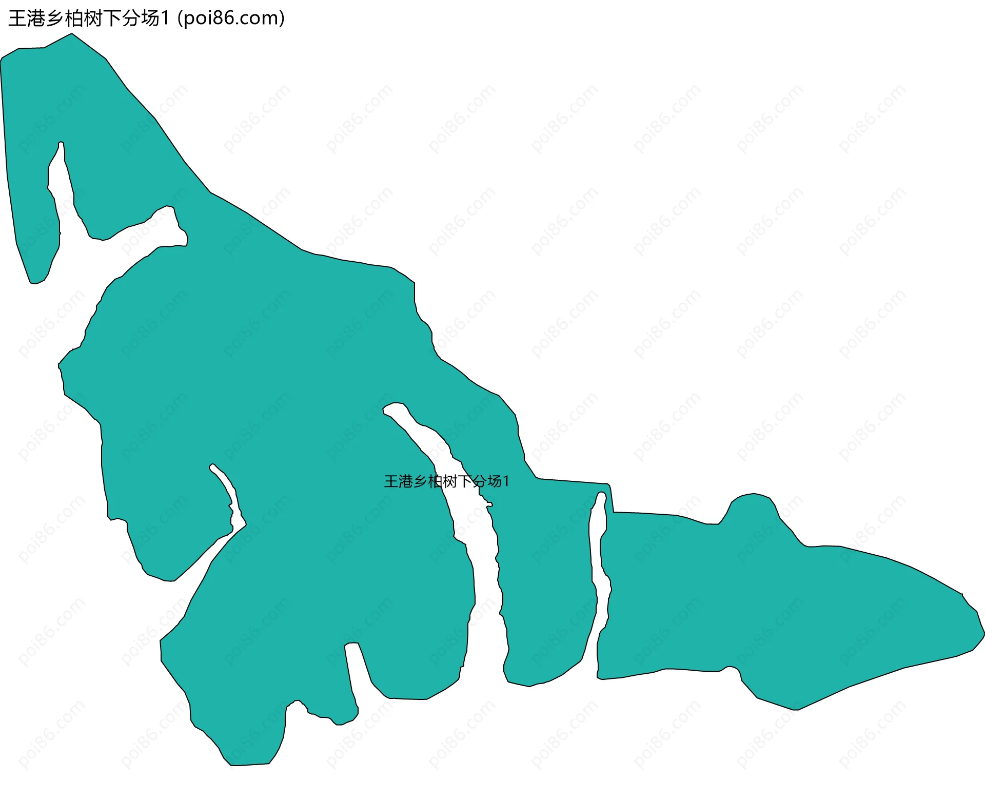 王港乡柏树下分场1边界地图