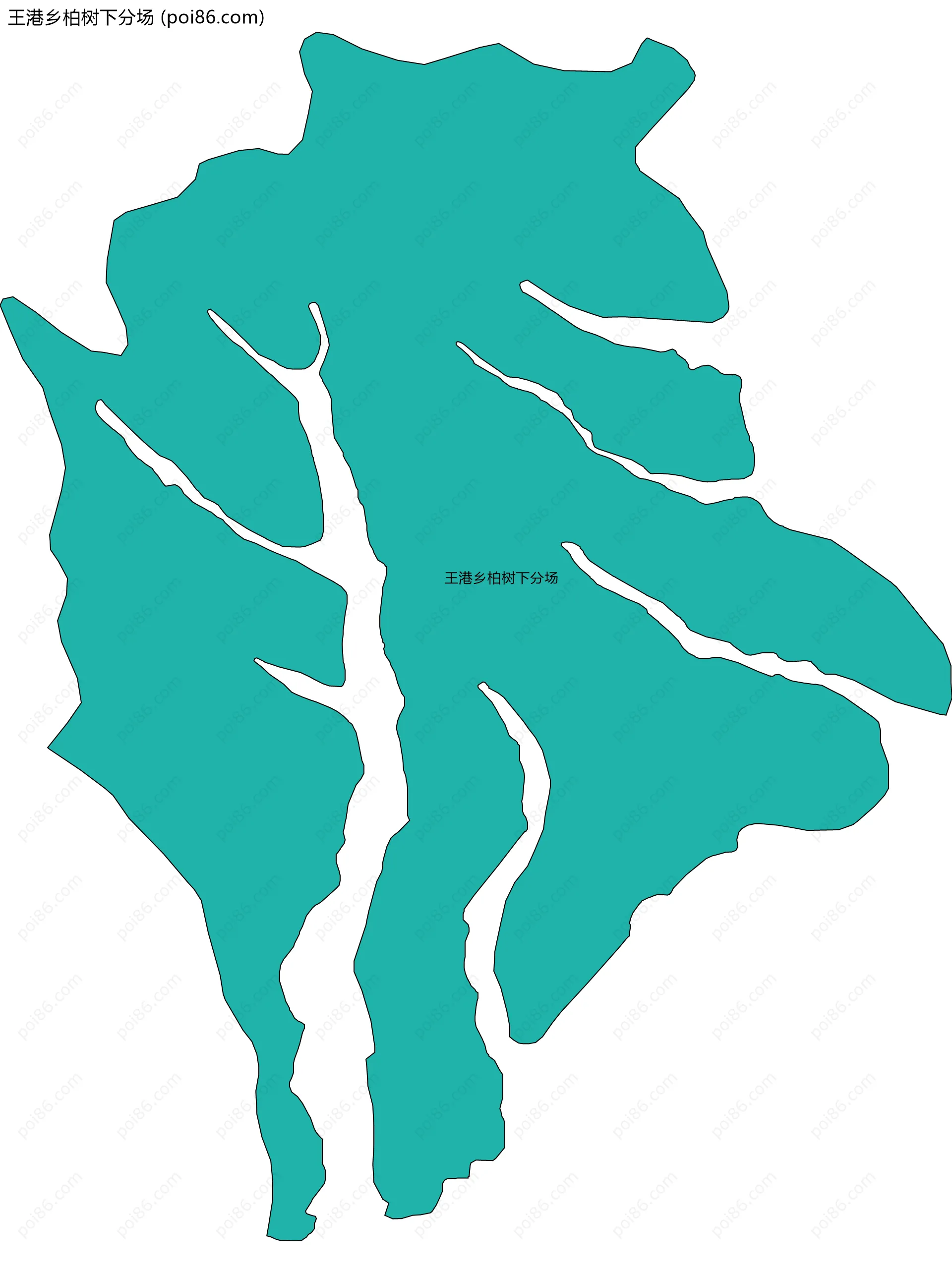 王港乡柏树下分场边界地图