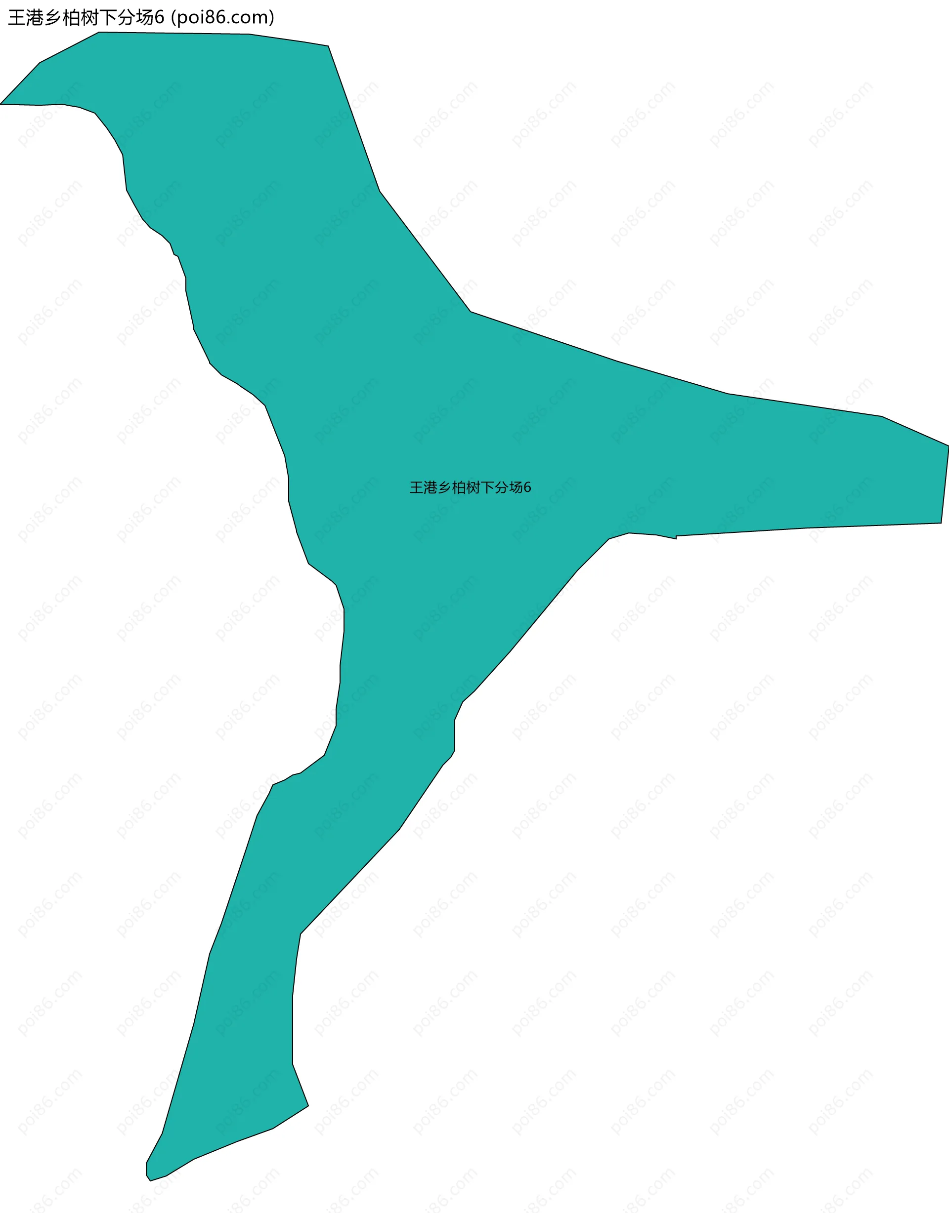 王港乡柏树下分场6边界地图