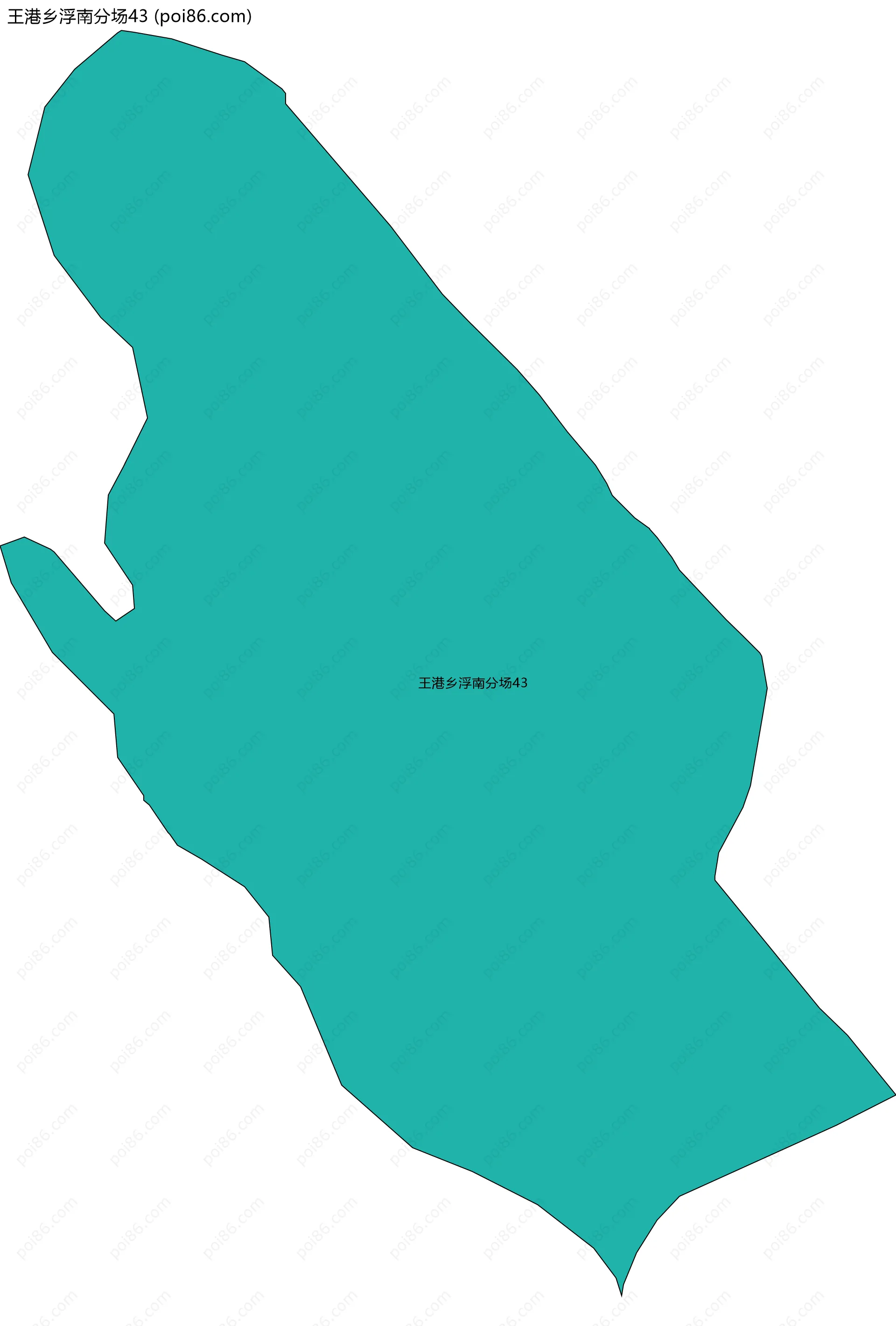 王港乡浮南分场43边界地图