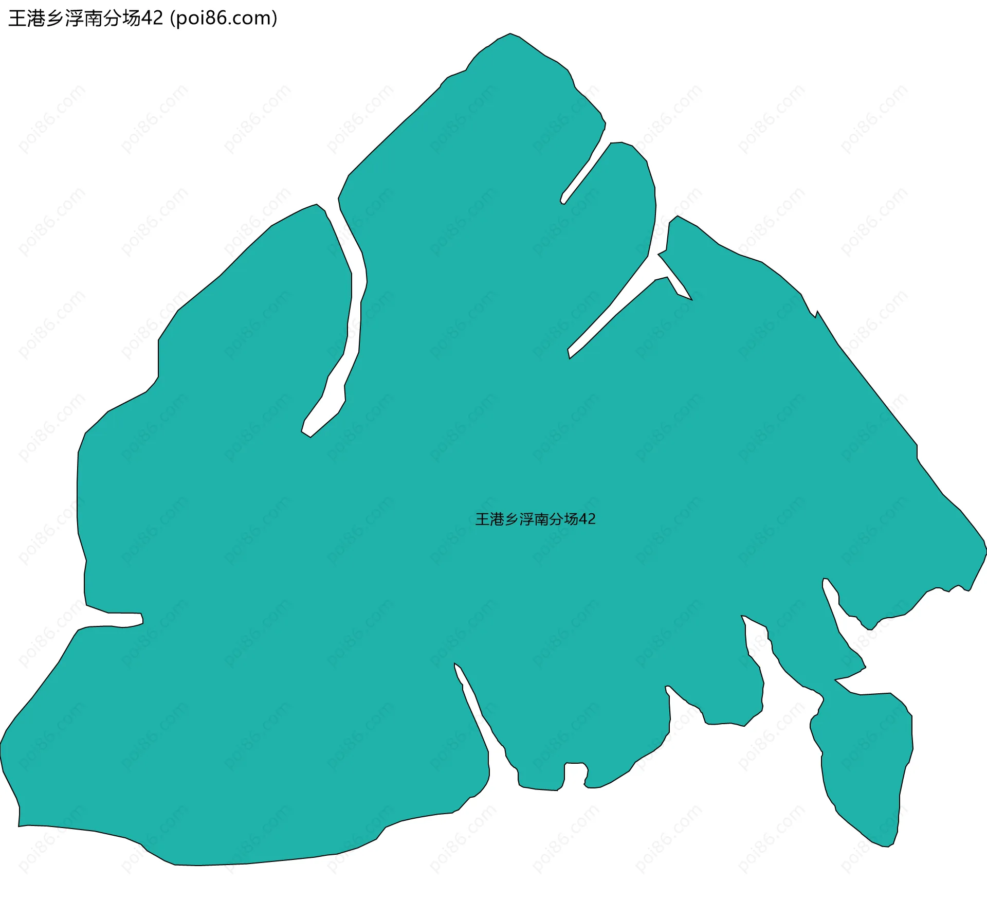 王港乡浮南分场42边界地图