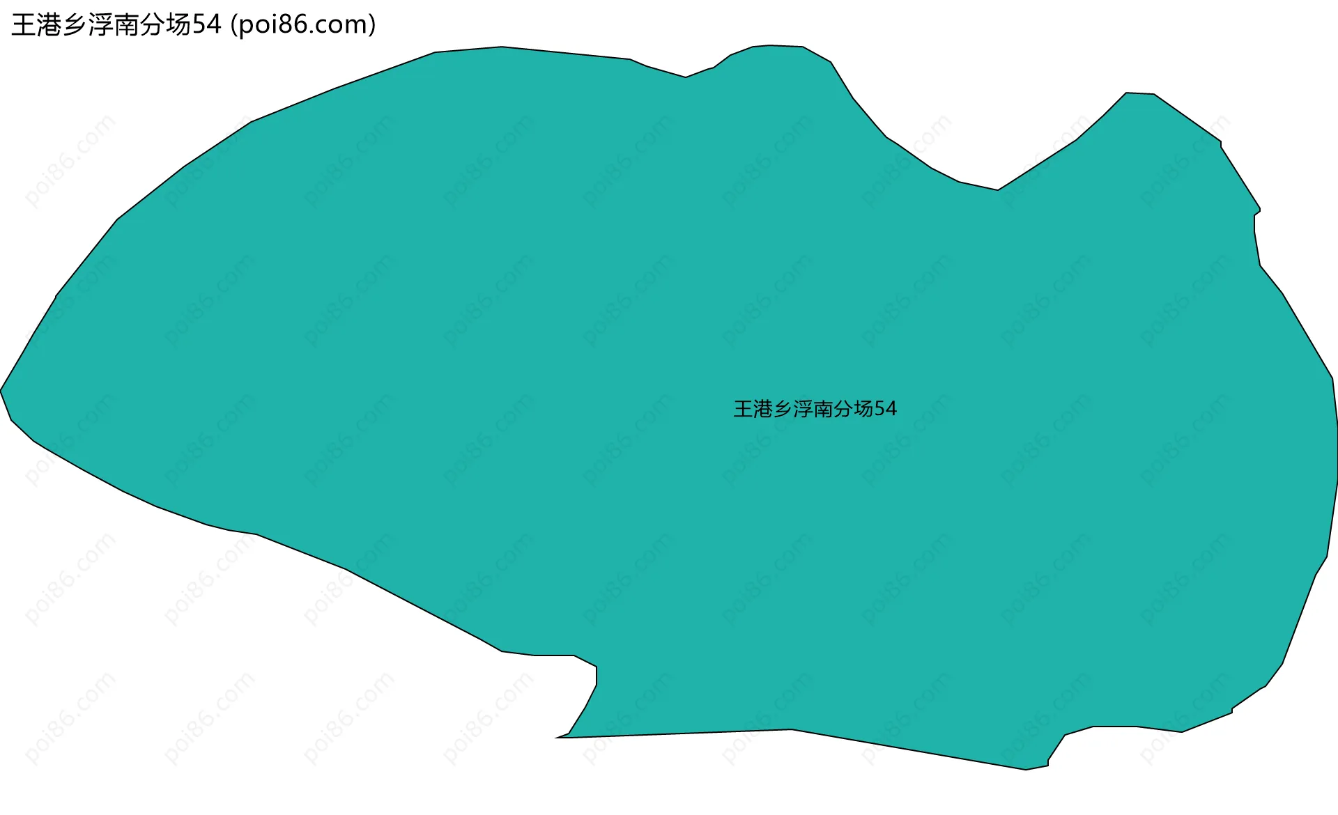 王港乡浮南分场54边界地图