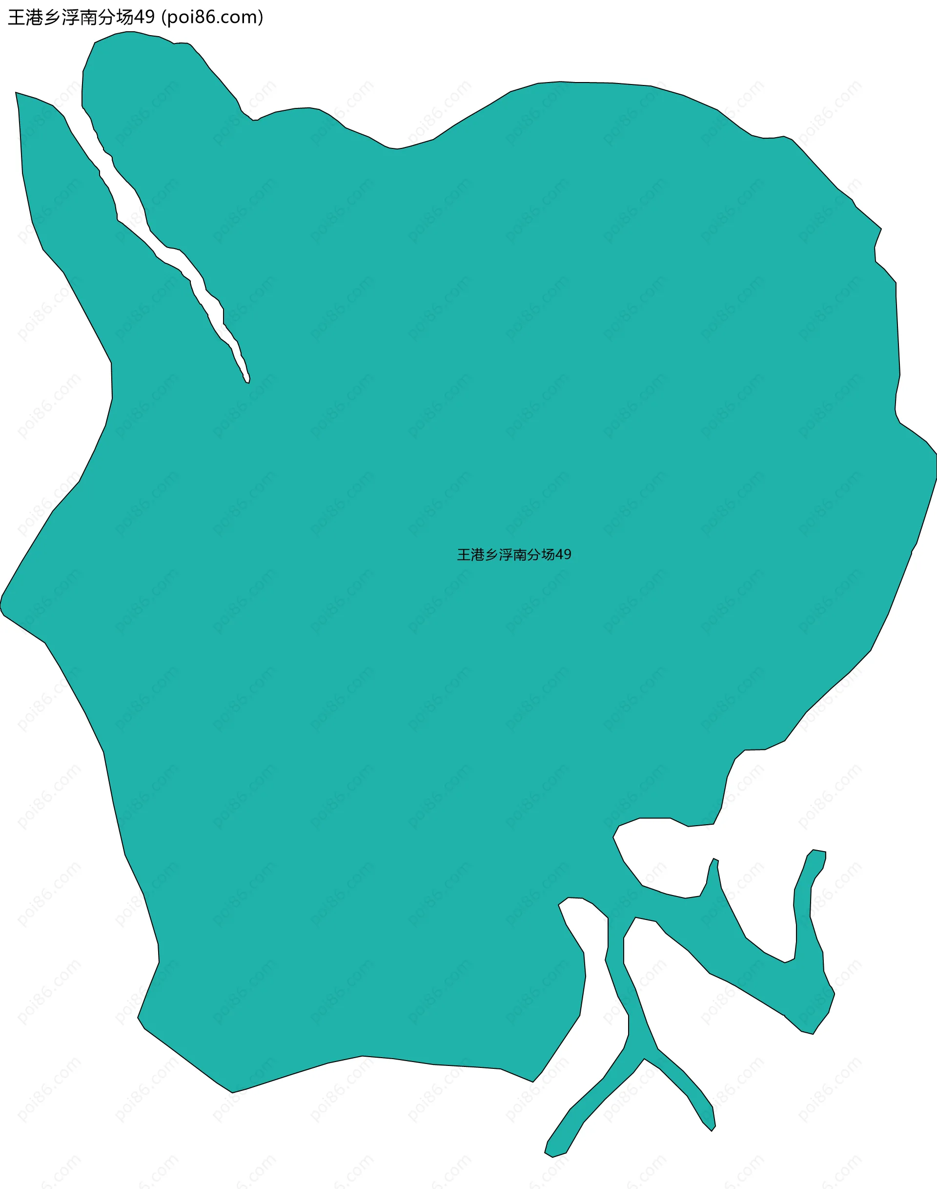 王港乡浮南分场49边界地图