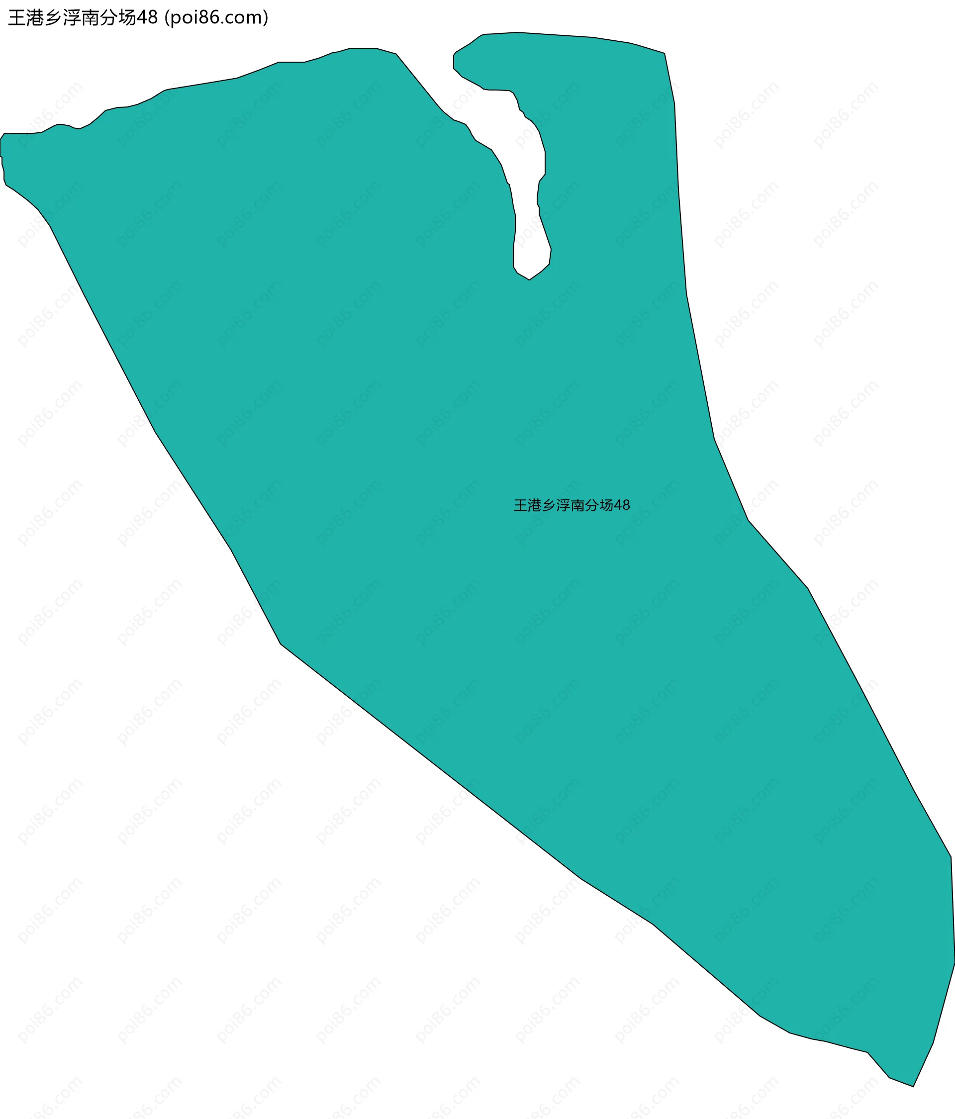 王港乡浮南分场48边界地图