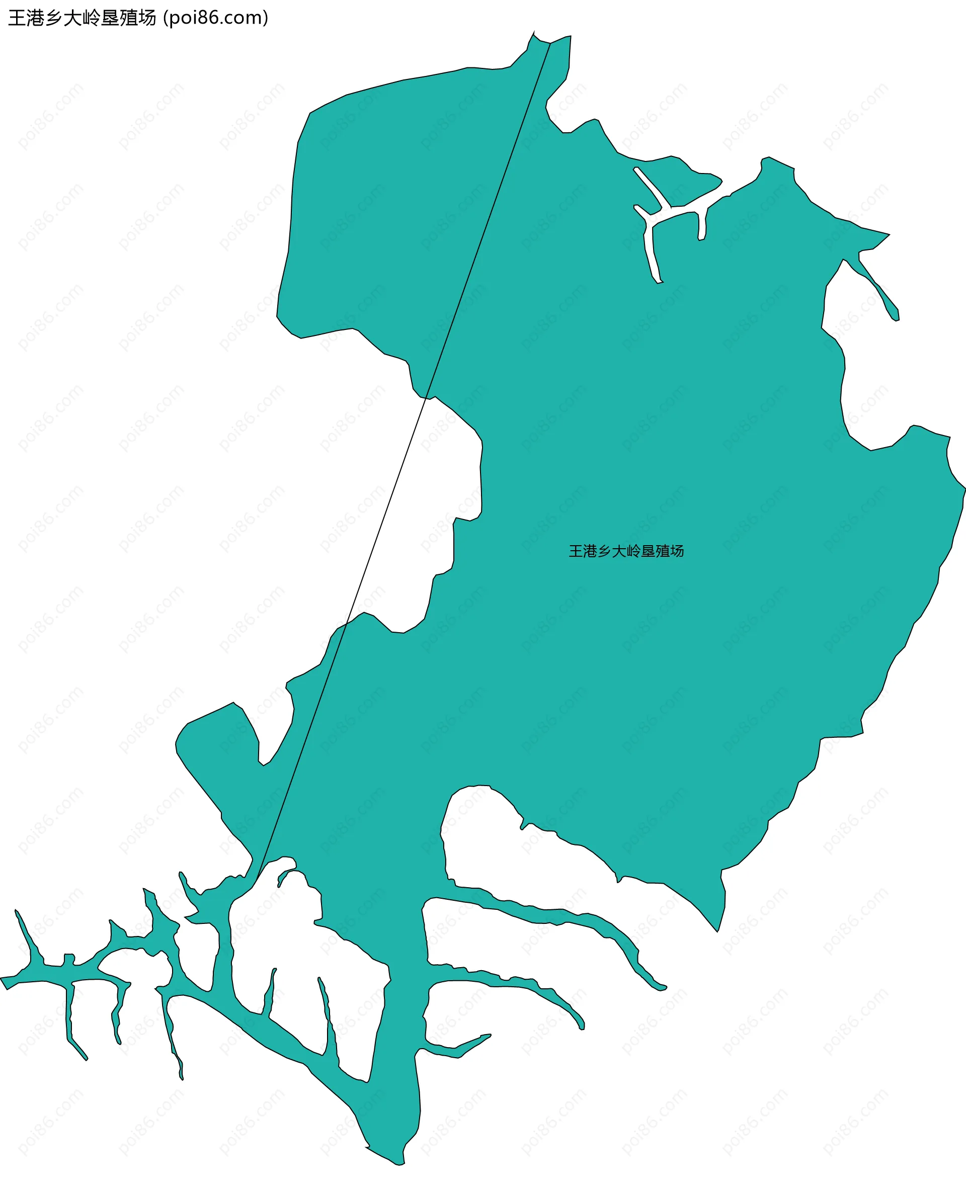 王港乡大岭垦殖场边界地图