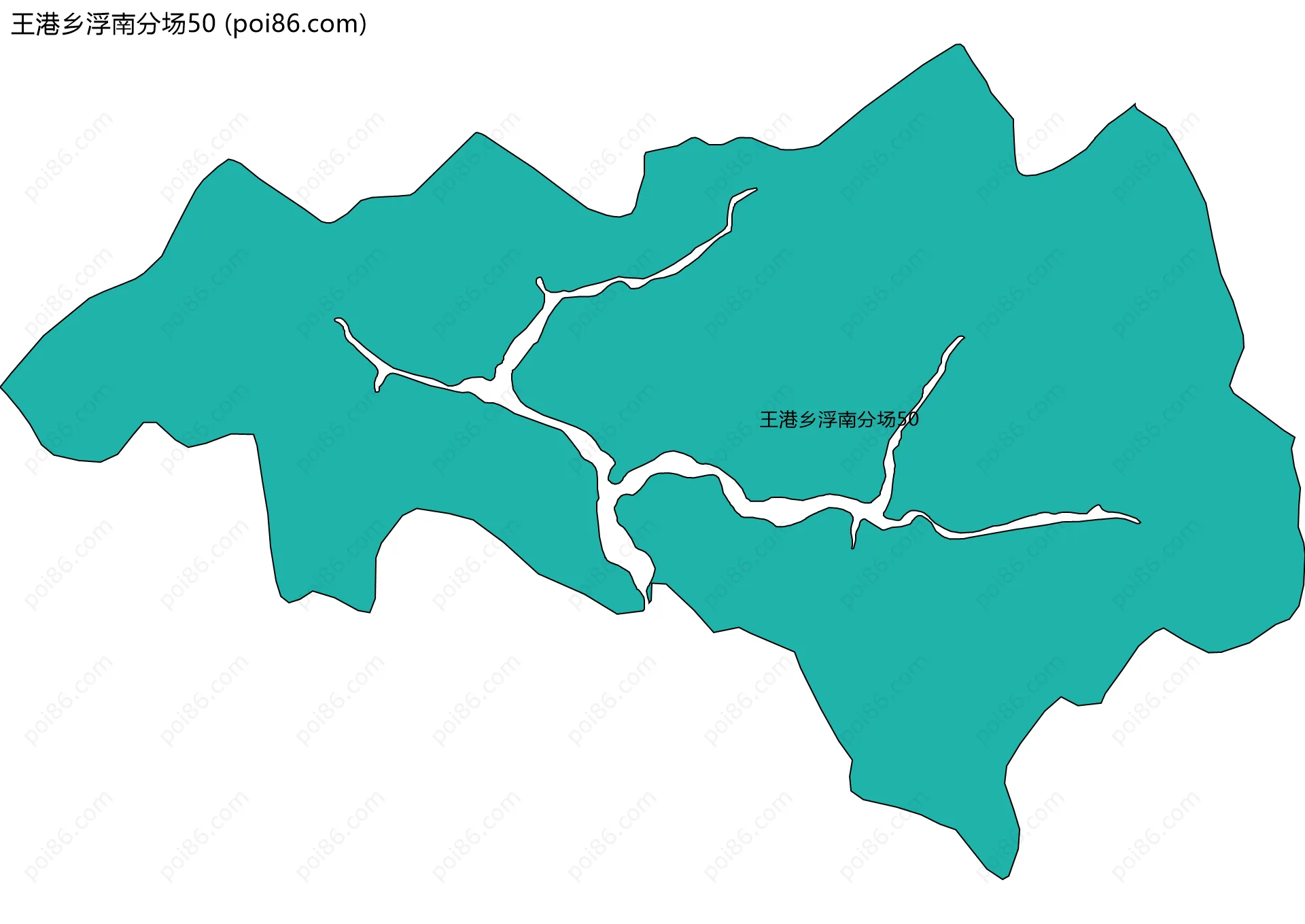 王港乡浮南分场50边界地图