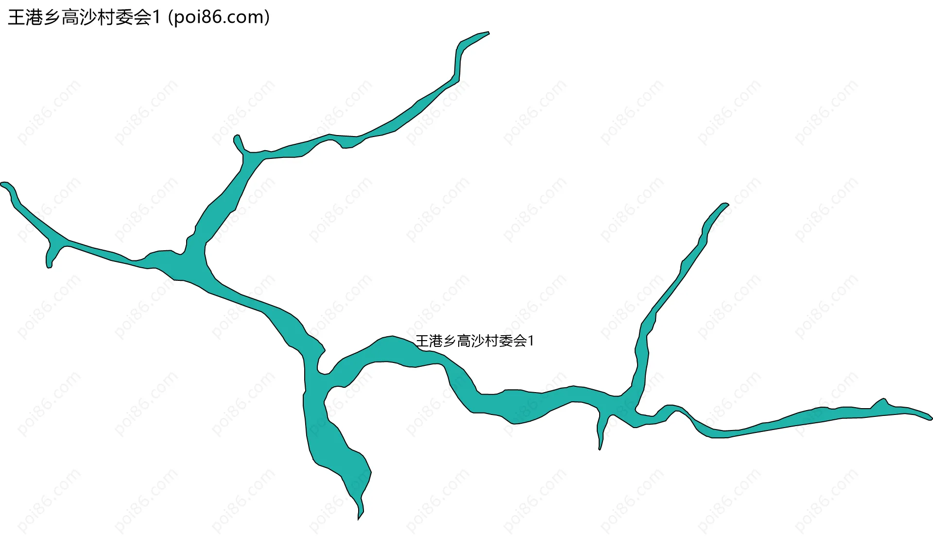 王港乡高沙村委会1边界地图