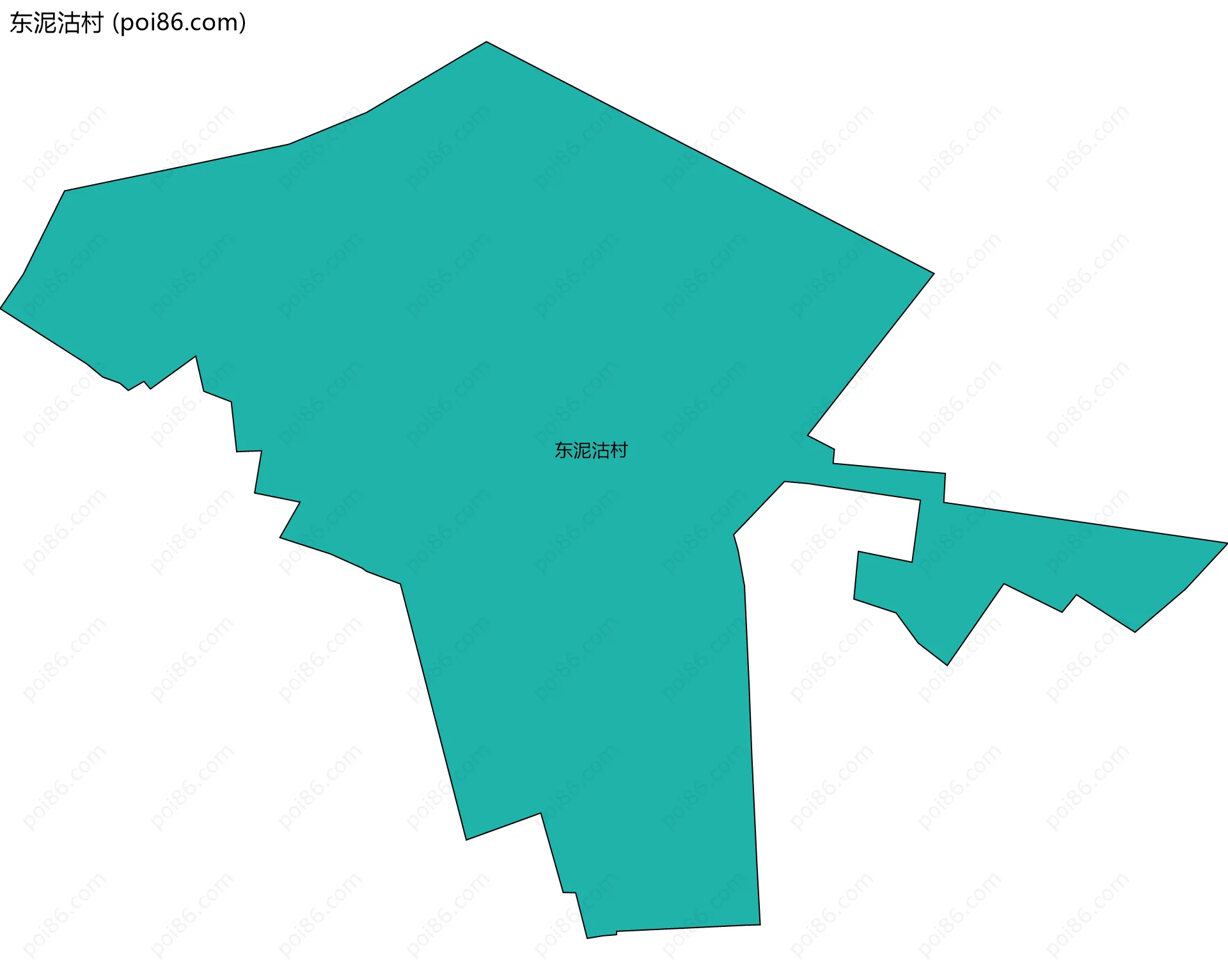 东泥沽村边界地图