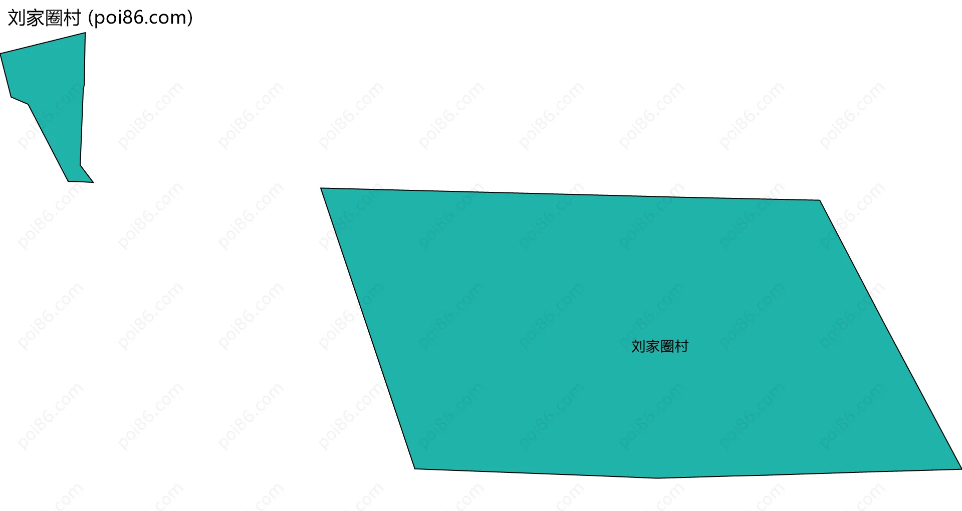 刘家圈村边界地图