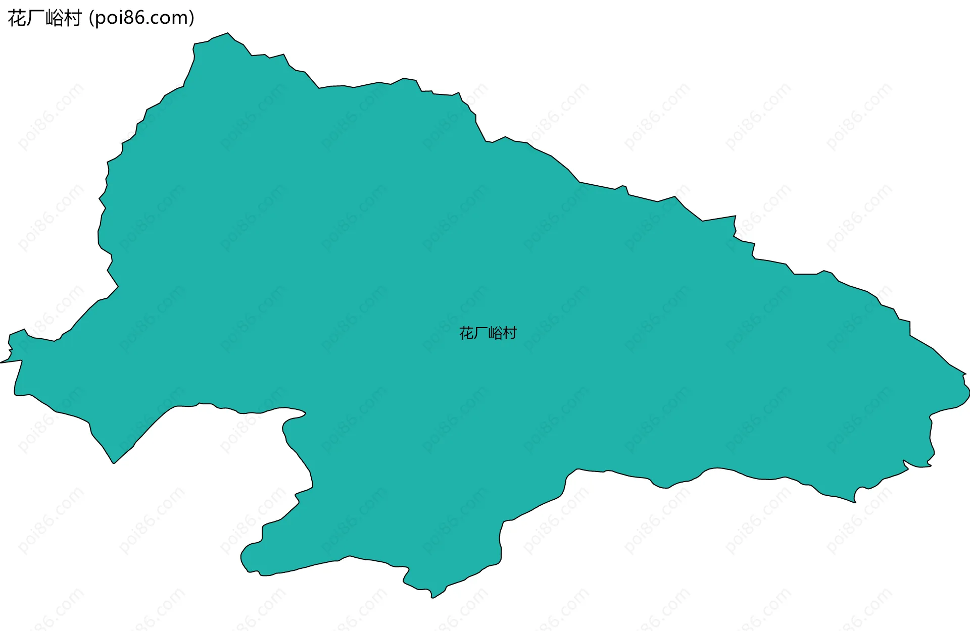 花厂峪村边界地图