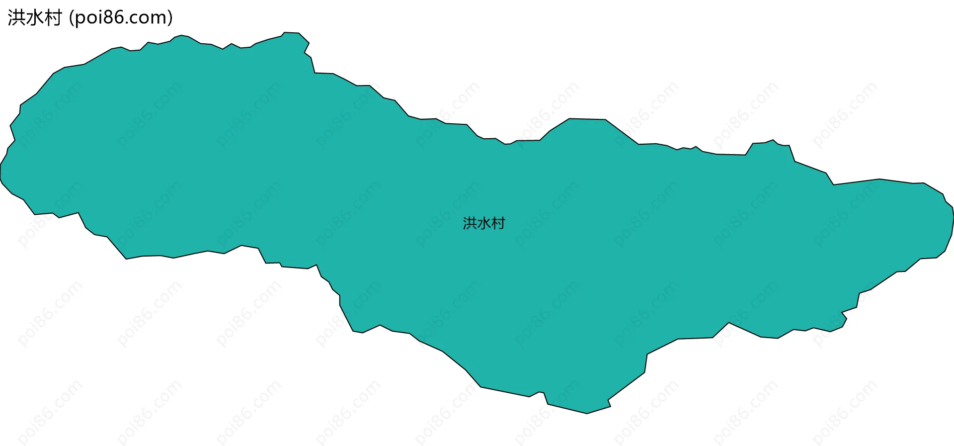 洪水村边界地图