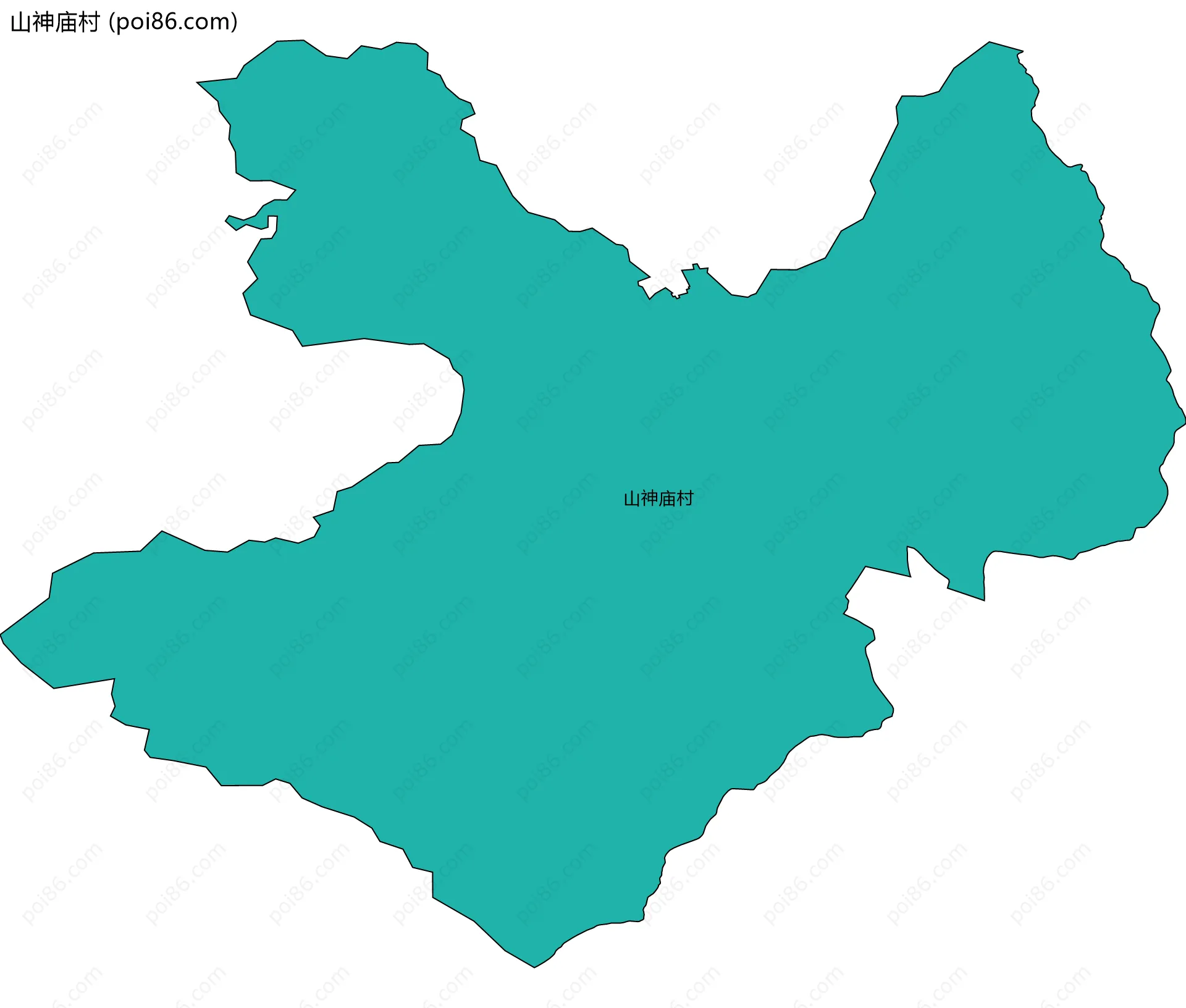 山神庙村边界地图