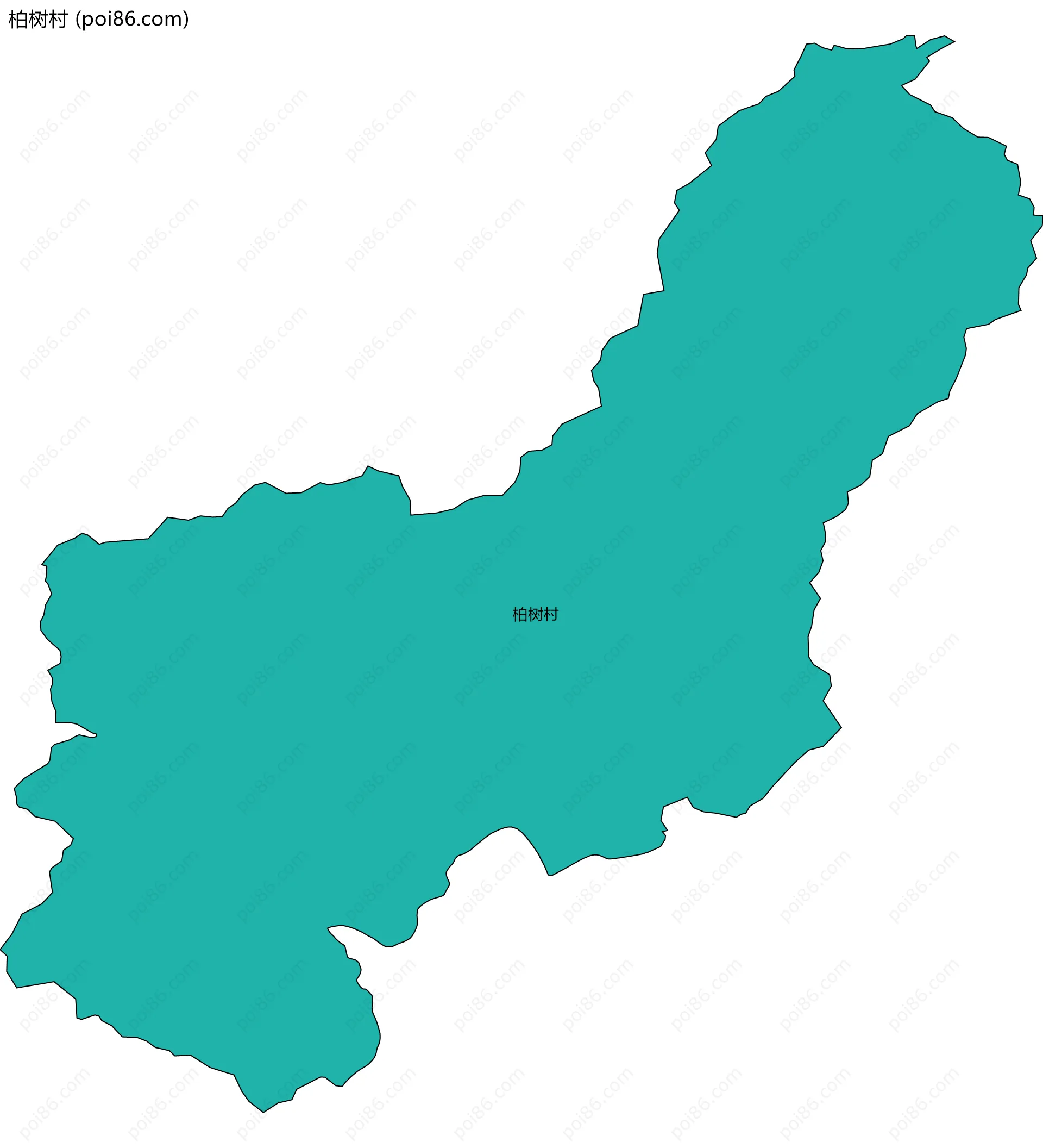 柏树村边界地图