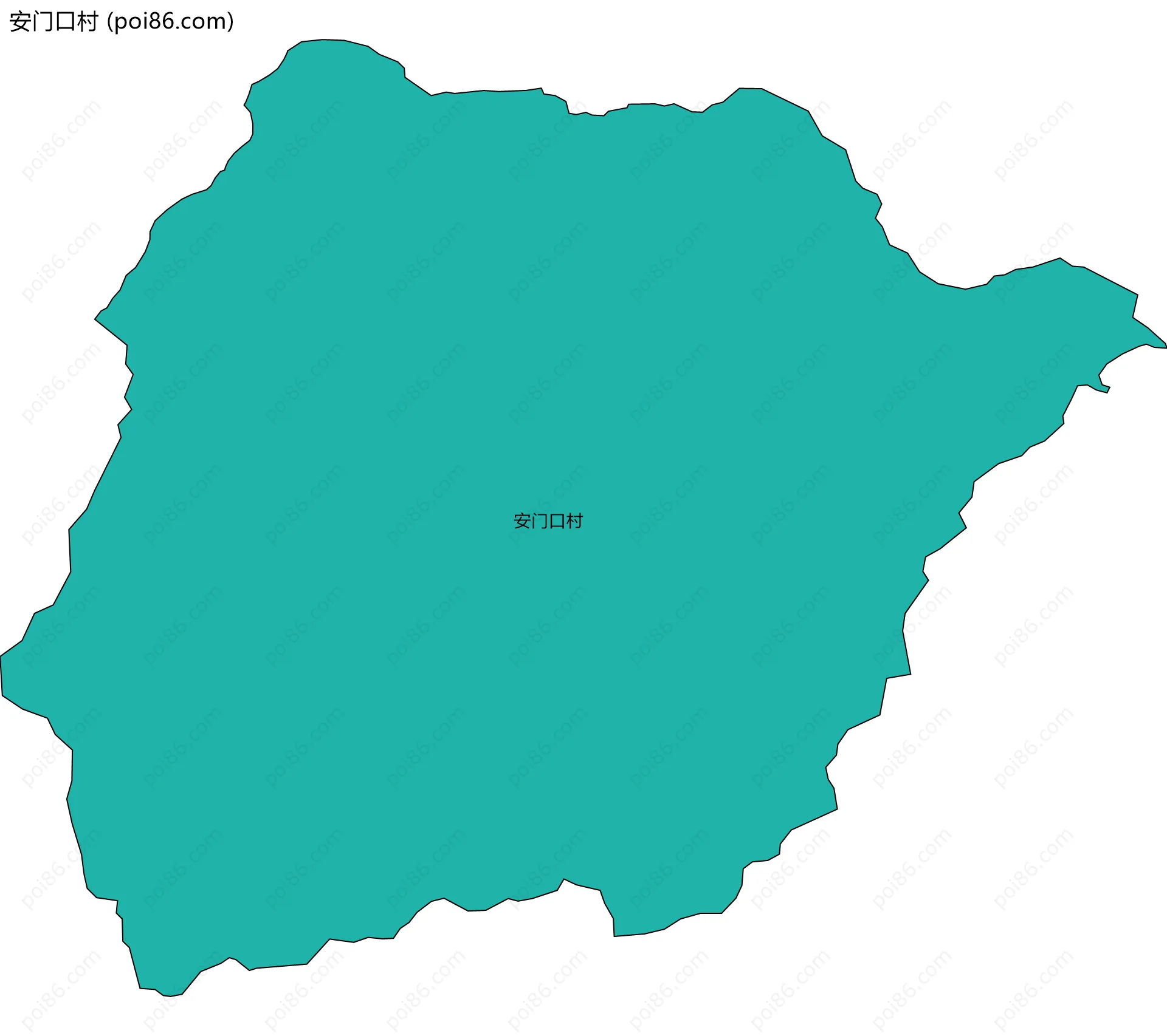 安门口村边界地图