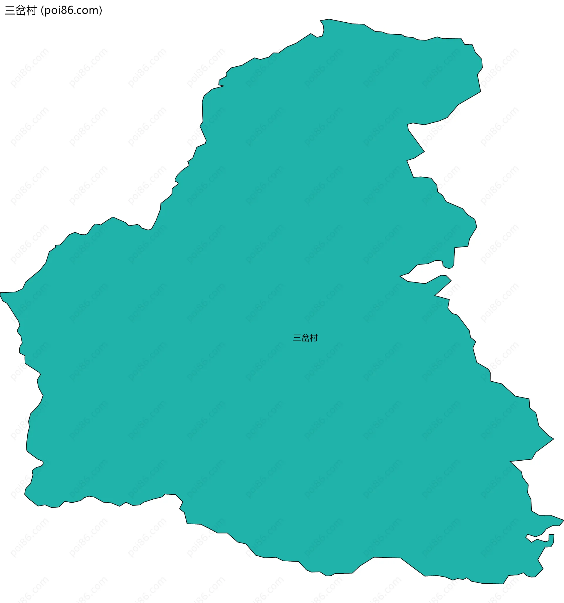 三岔村边界地图