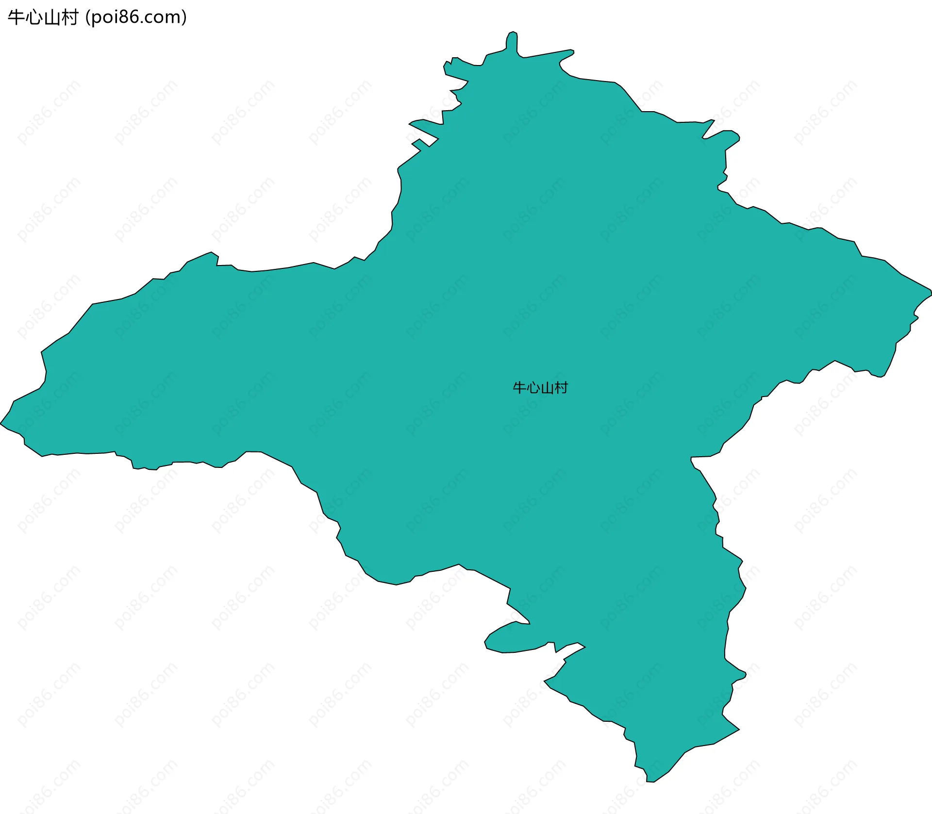 牛心山村边界地图