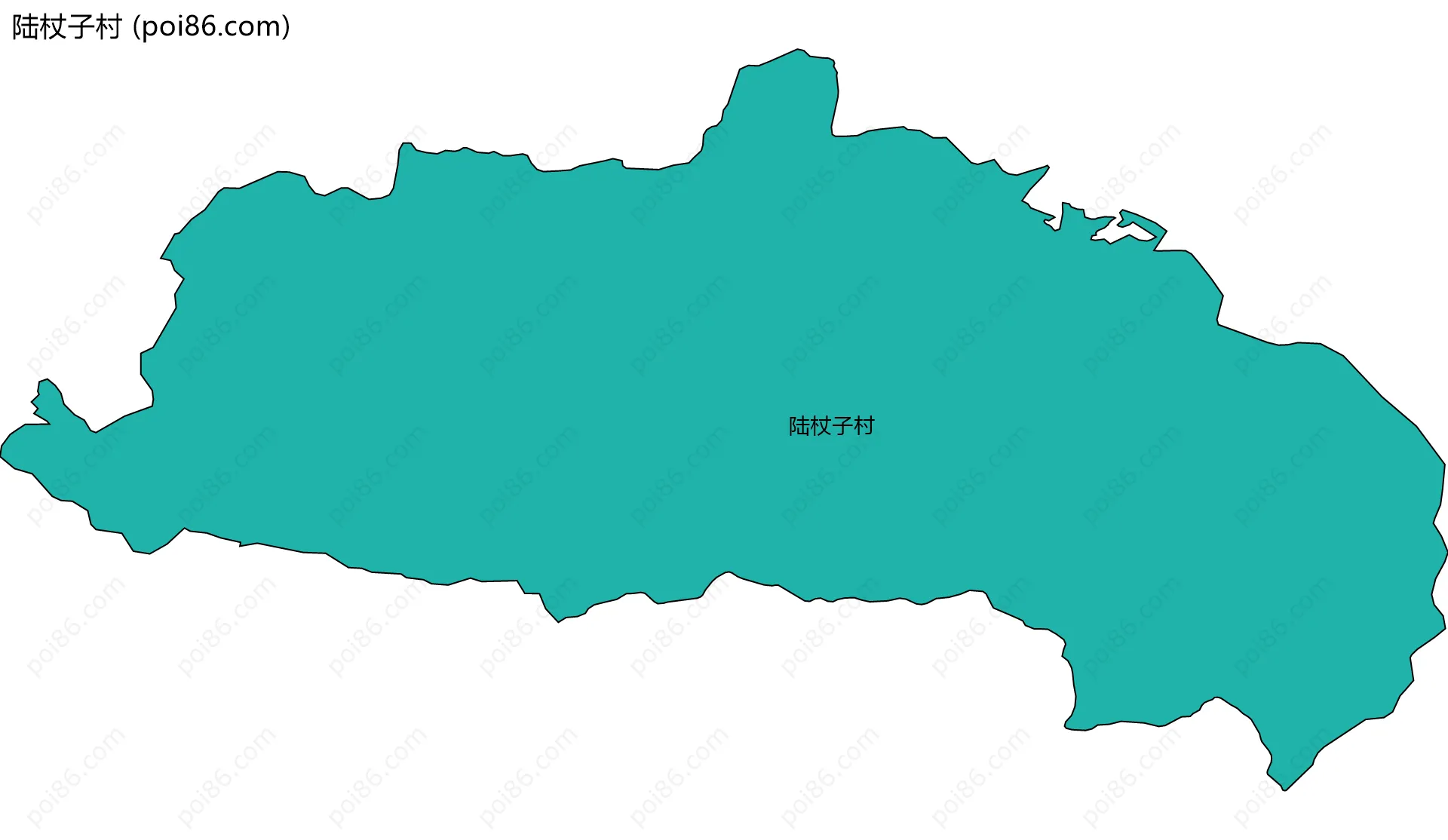 陆杖子村边界地图