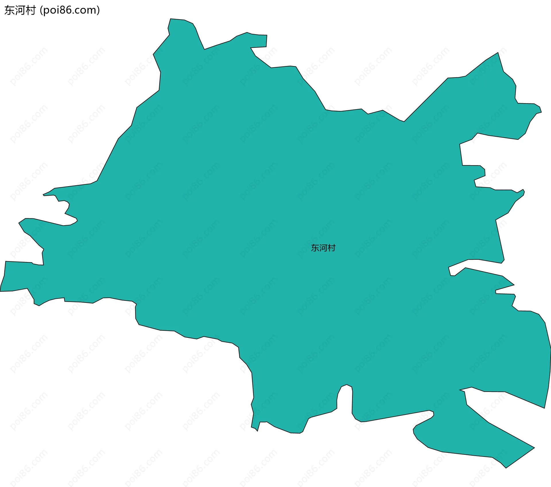 东河村边界地图