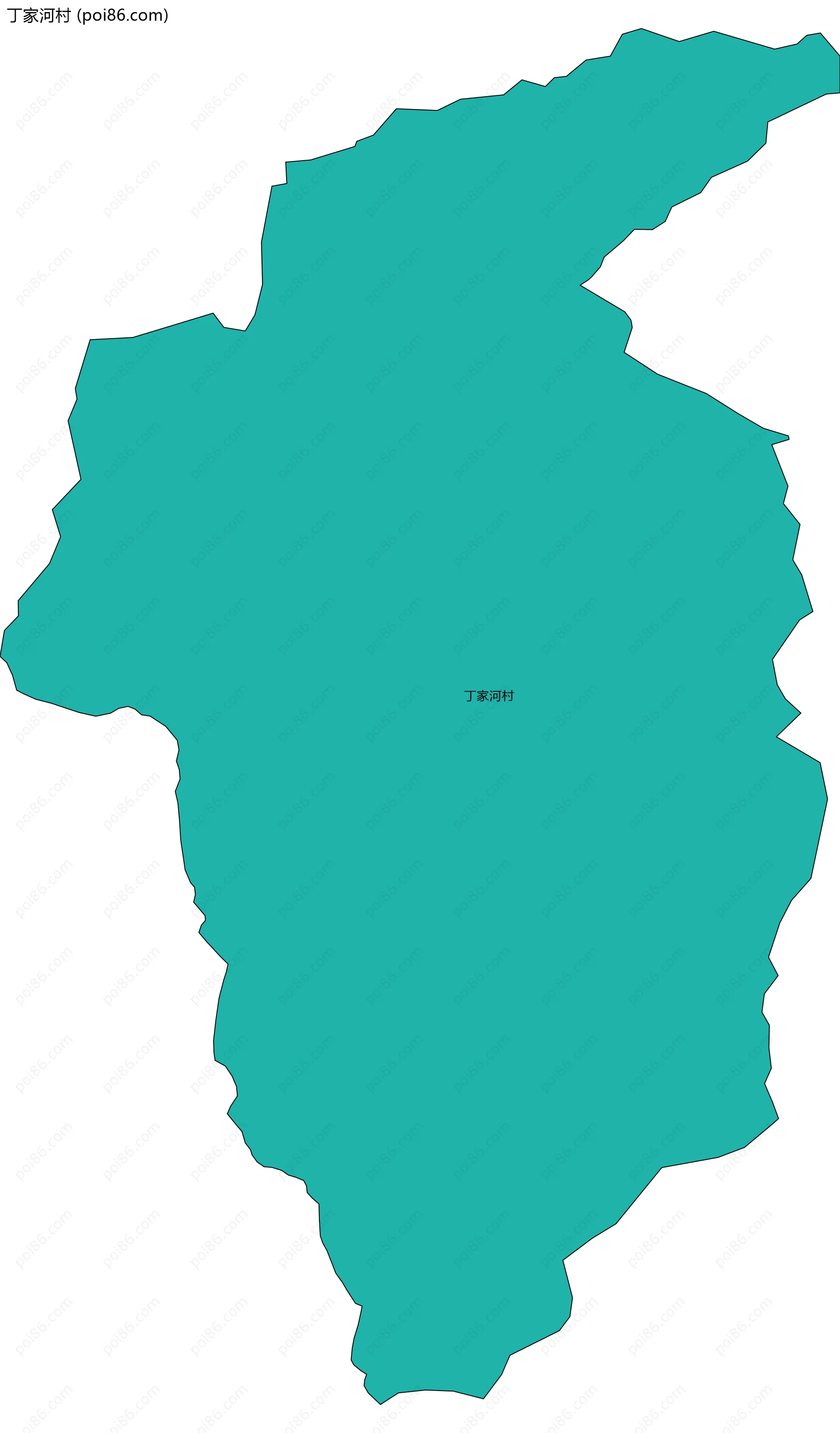 丁家河村边界地图