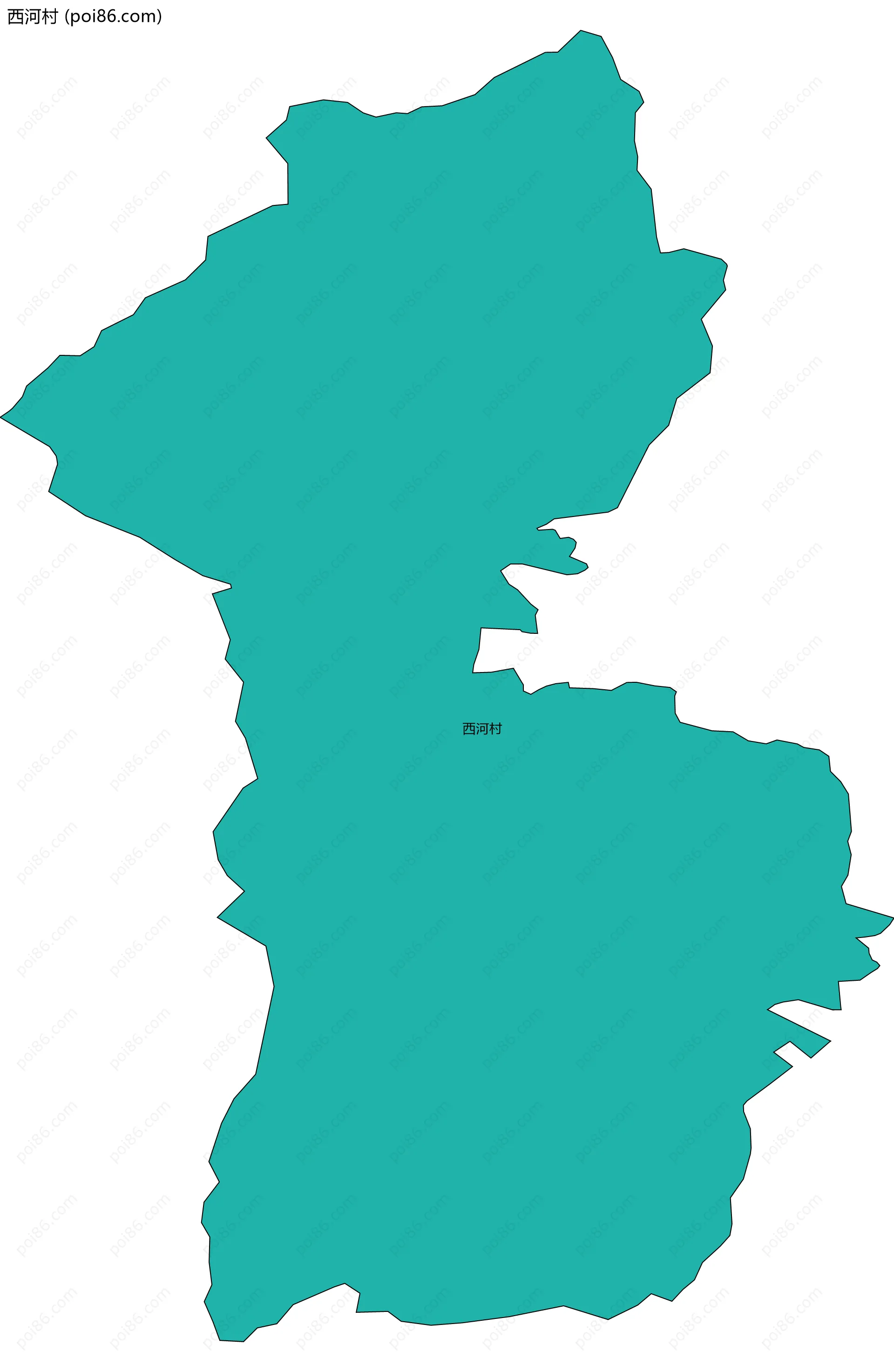 西河村边界地图